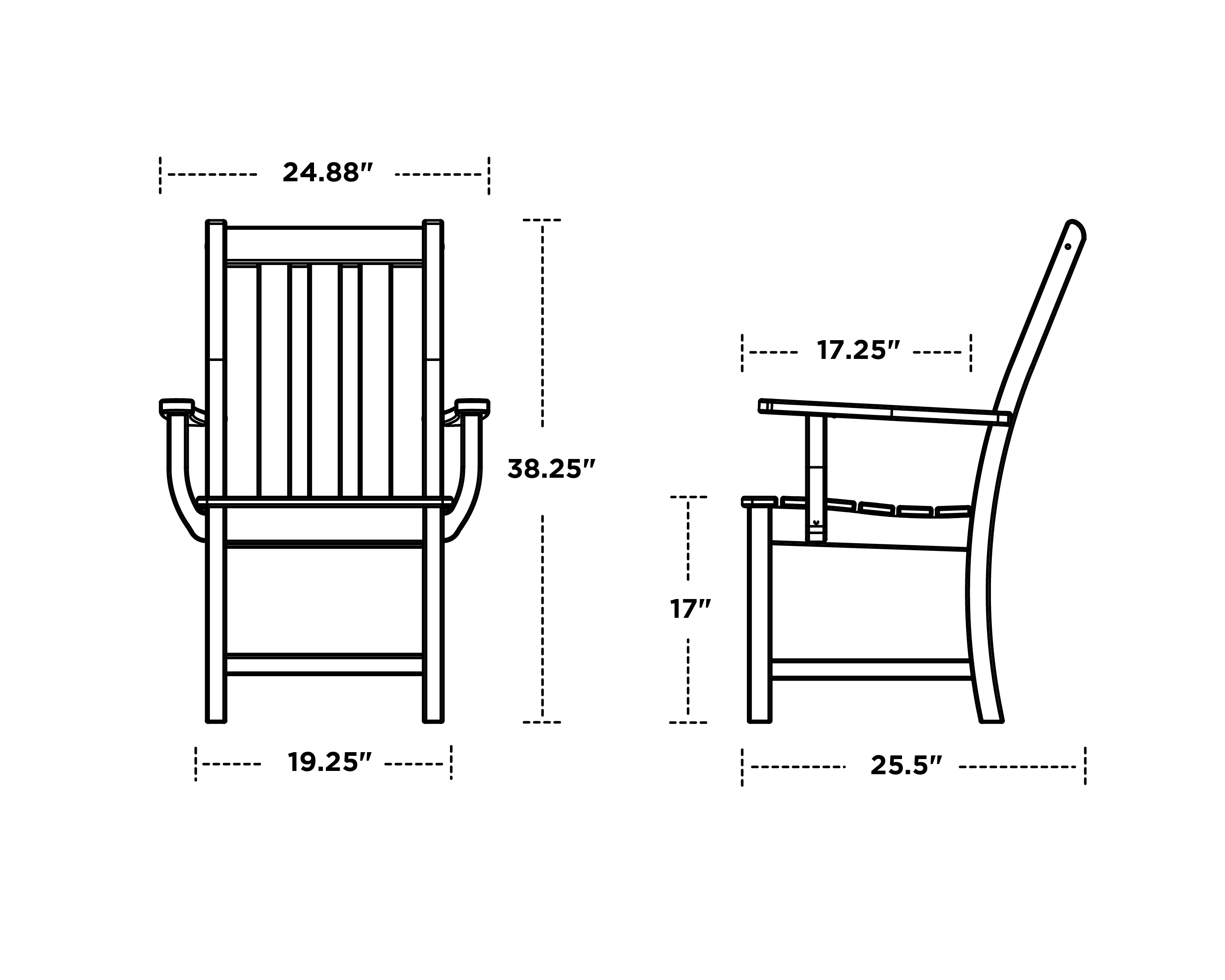 POLYWOOD Vineyard 7-Piece Gray Patio Dining Set Plastic Rectangle Table ...