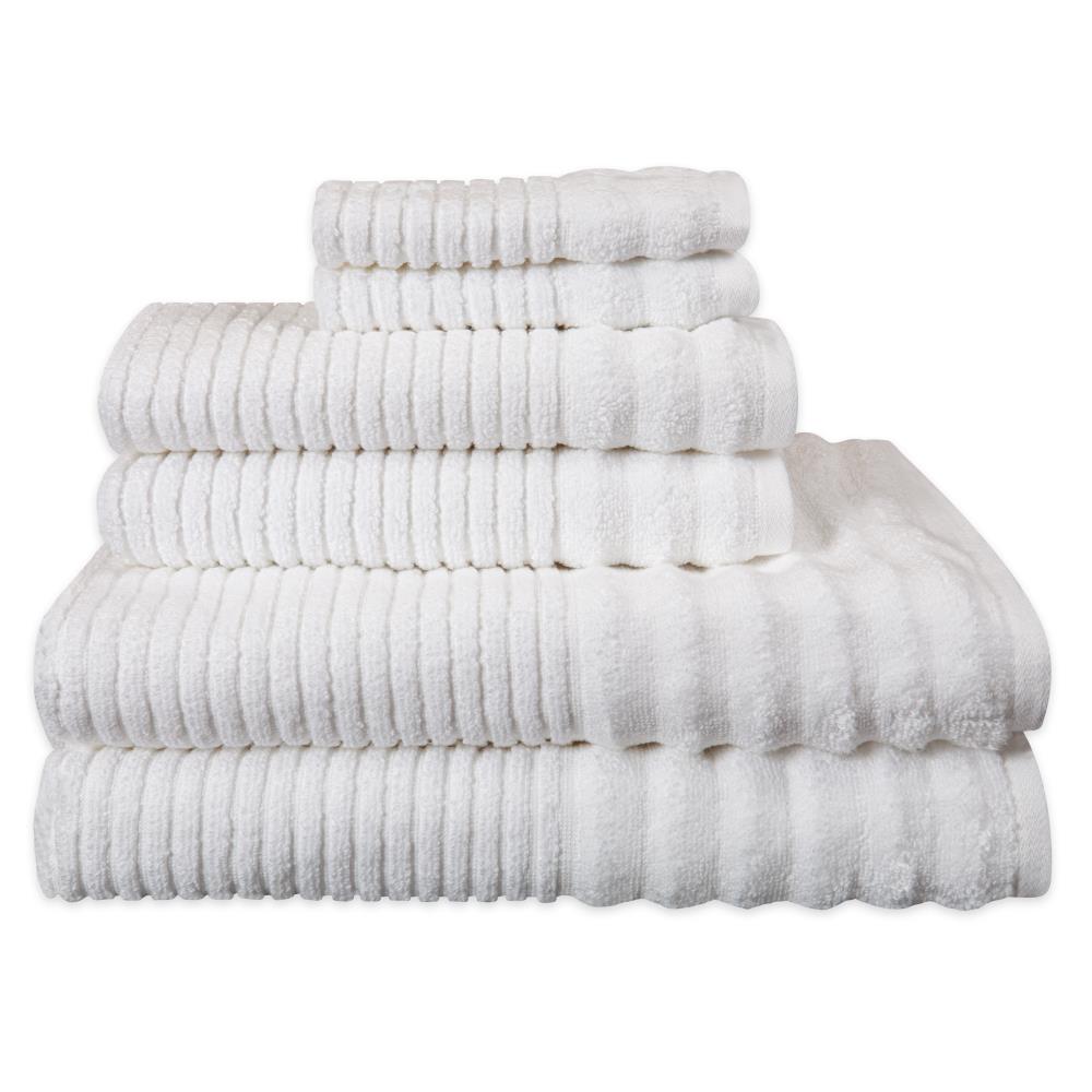 Better Homes and Gardens Thick and Plush Bath Towel Collection - 6 Piece  Bath Towel, Arctic White