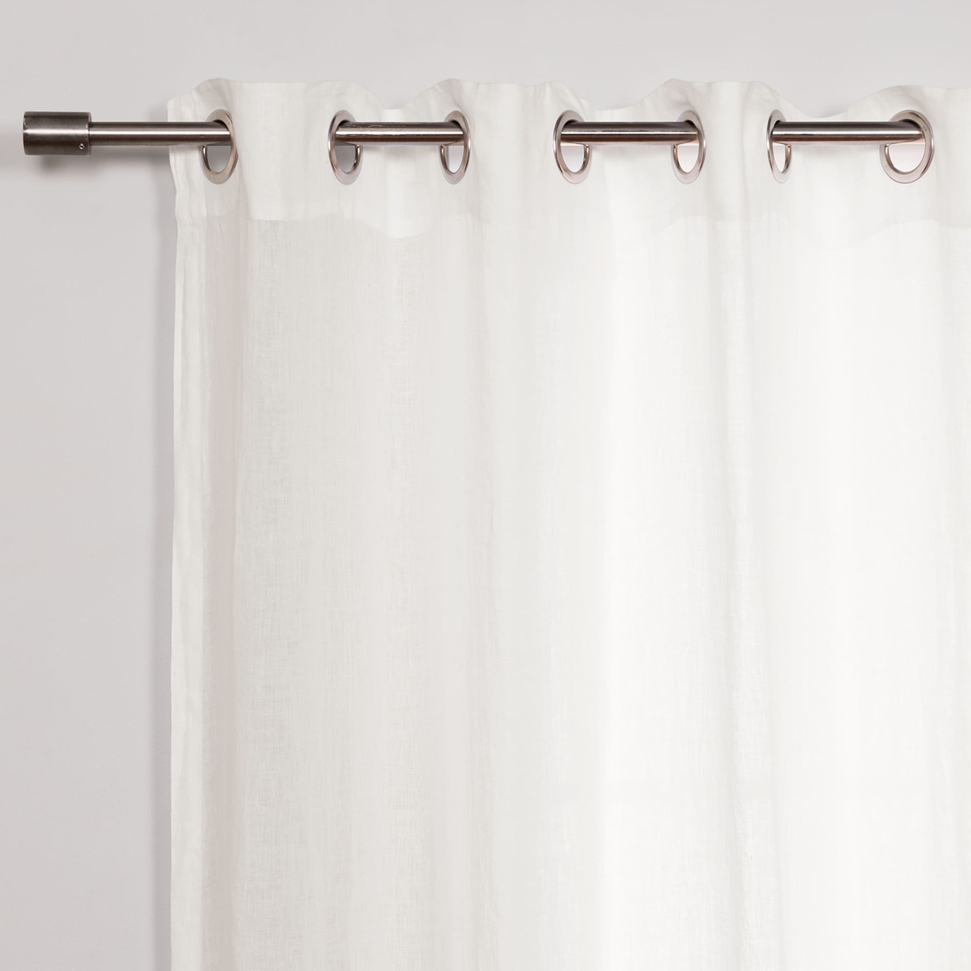 Best Home Fashion 96-in White Semi-sheer Grommet Single Curtain Panel ...