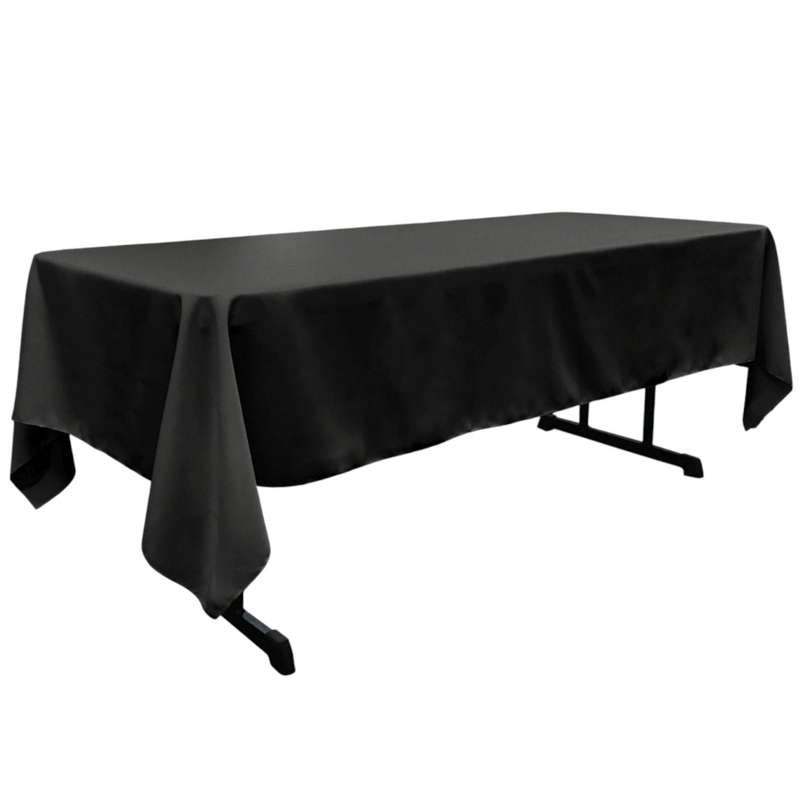 Slickblue Rectangular Poplin Tablecloth with Serged Edge Seamless Design Fitted Indoor Table Cover for Dining Banquet and Buffet Tables - Multiple Color Options