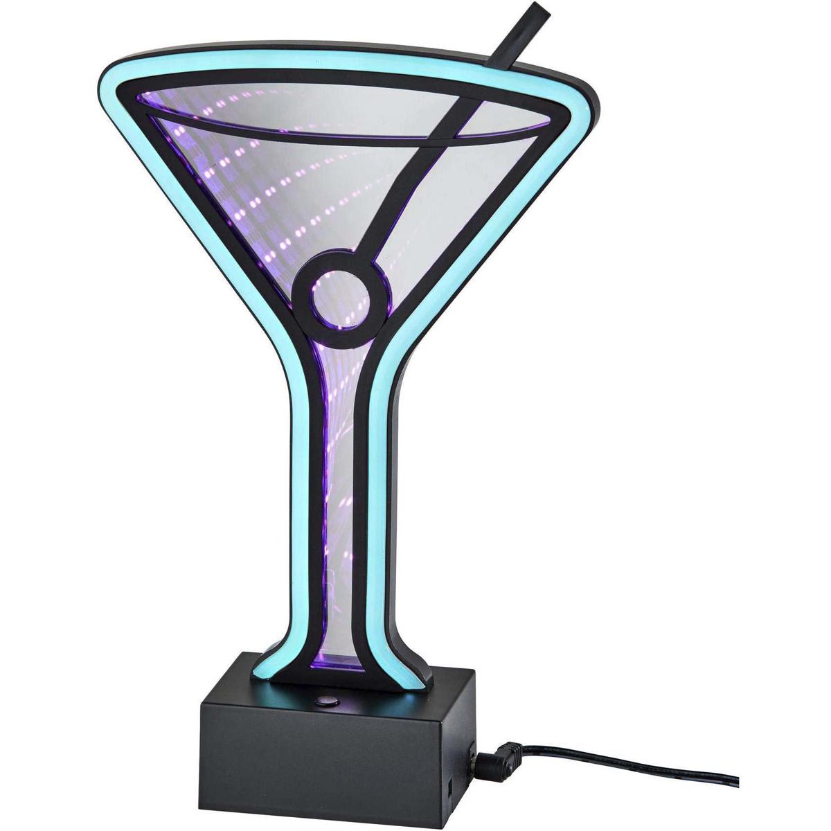 Adesso 2141950 SL3718-01 Infinity Neon Table Lamp Black