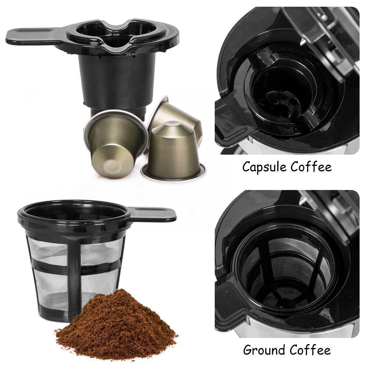 GZMR Black Single-Serve Coffee Maker in the Single-Serve Coffee Makers  department at