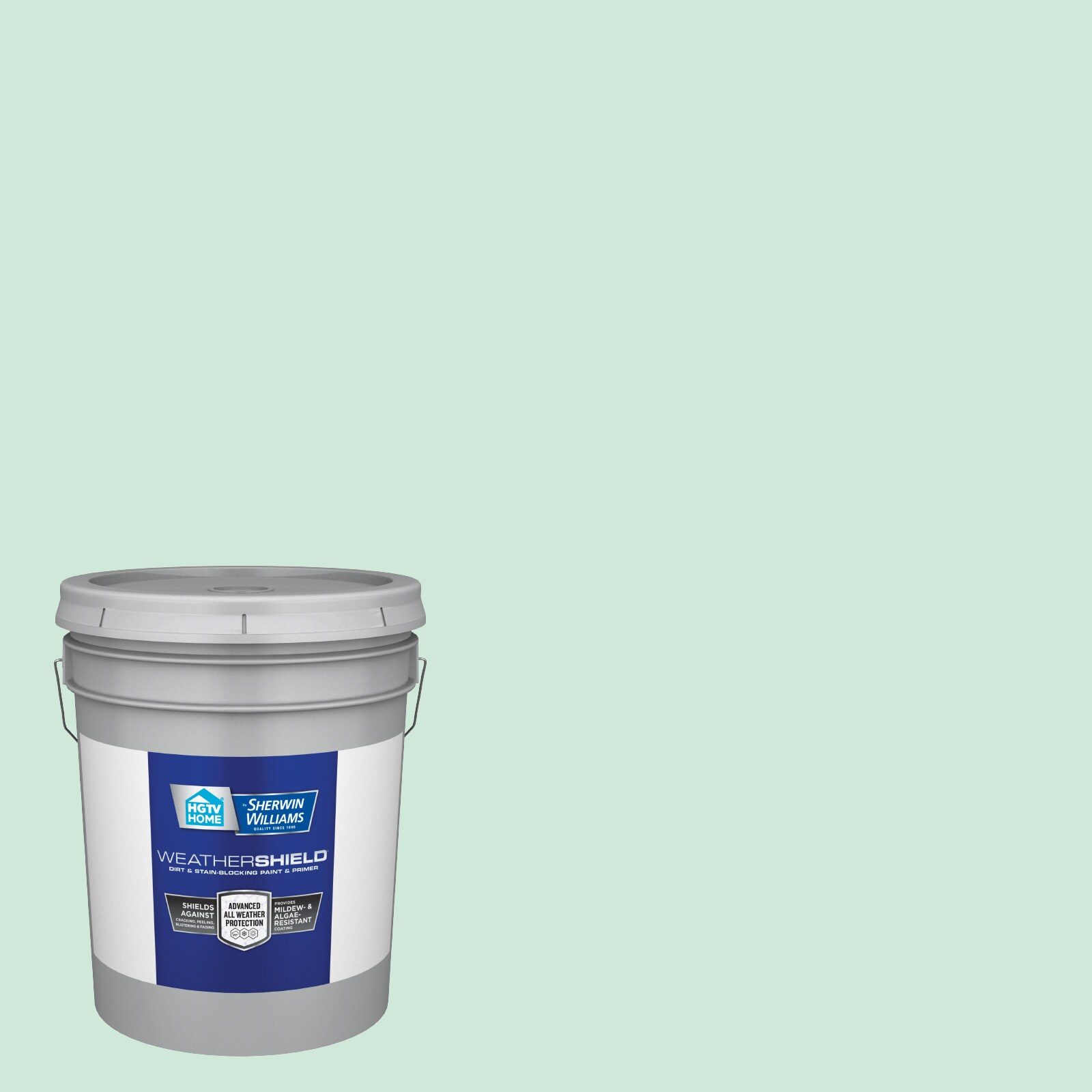 HGTV HOME by Sherwin-Williams 6001-7A-636327 Weathershield Semi-gloss Icy Mint 6001-7A Latex Exterior Paint + Primer ( 5-gallon )