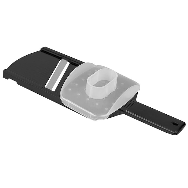 Home Basics Black Plastic Mandolin Slicer with Handle - Non-Skid