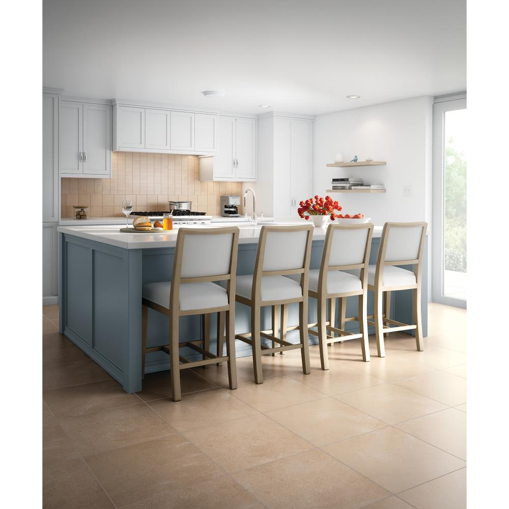 American Olean Abound 8-Pack Parchment 12-in x 24-in Matte Ceramic Stone Look Floor and Wall Tile