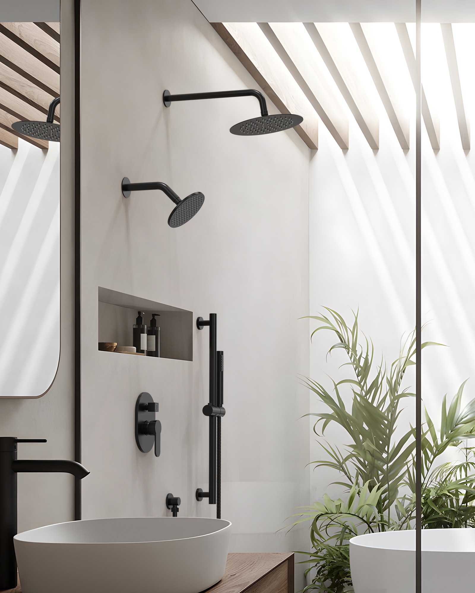 GRANDJOY SFS-1058-BK10 Showerhead-Bar-Panels - View #14
