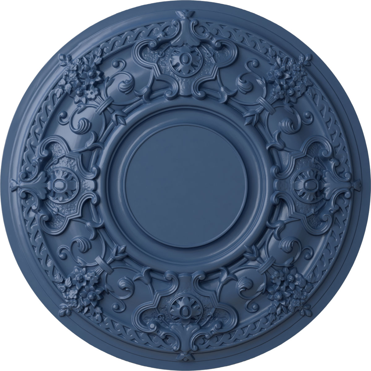 Ekena Millwork CM32JAAMF Jackson 32.75-in W x 32.75-in L Painted Americana Polyurethane Whole Ceiling Medallion