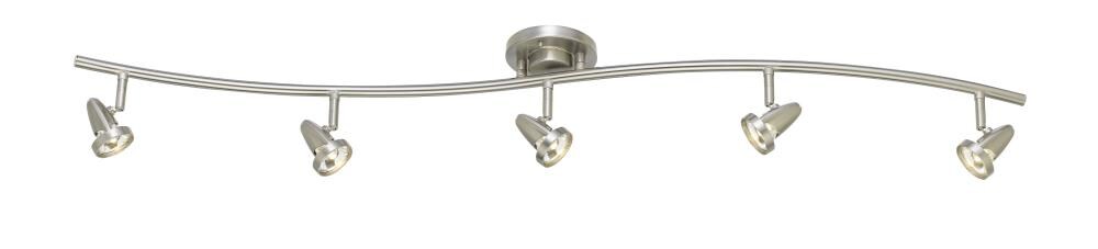 Cal Lighting Serpentine 5-light 48.5-in Brushed Steel Dimmable Led 