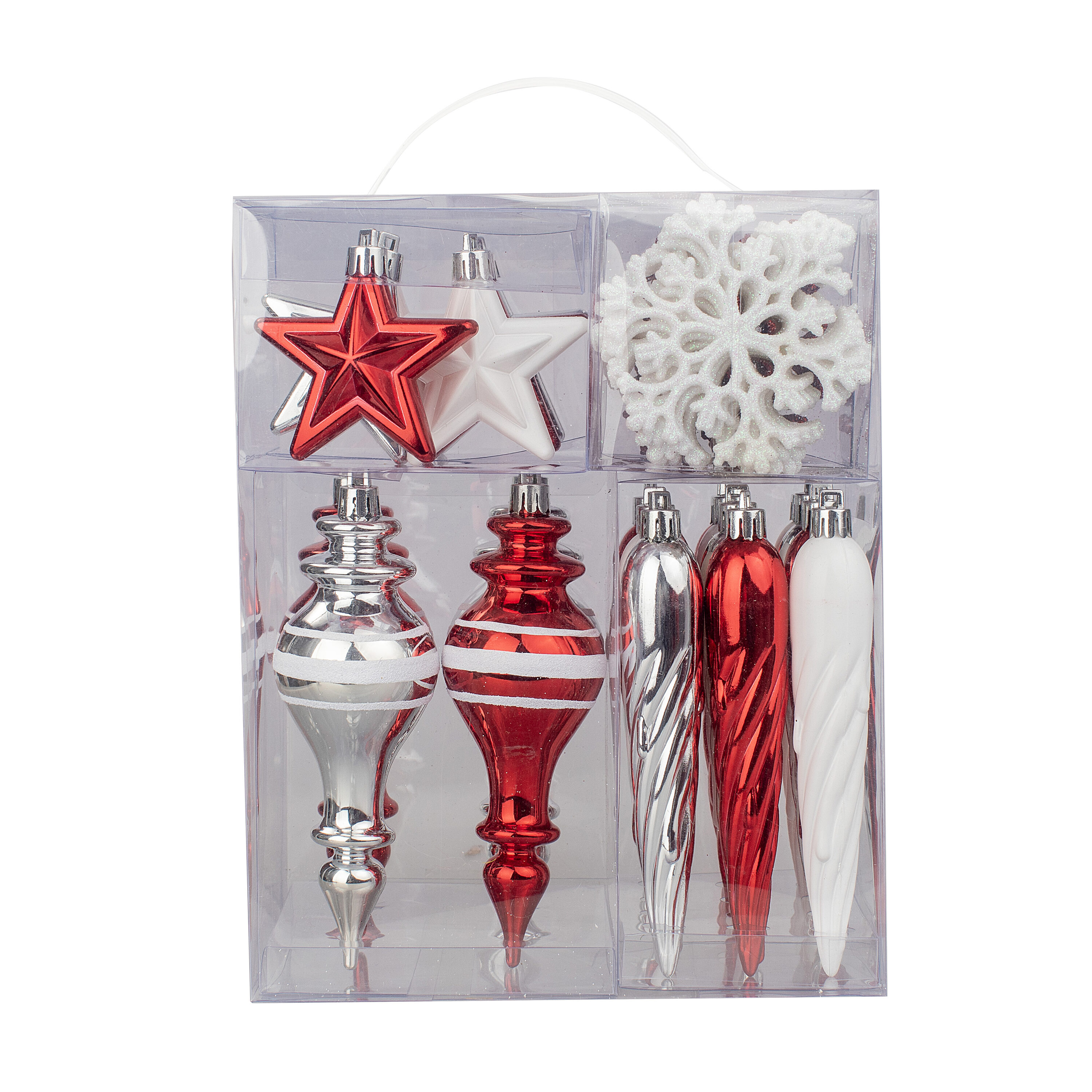 Holiday Living 88M0019A 48 -Pack Multiple colors/finishes Assorted (assorted) Indoor Ornament set Shatterproof