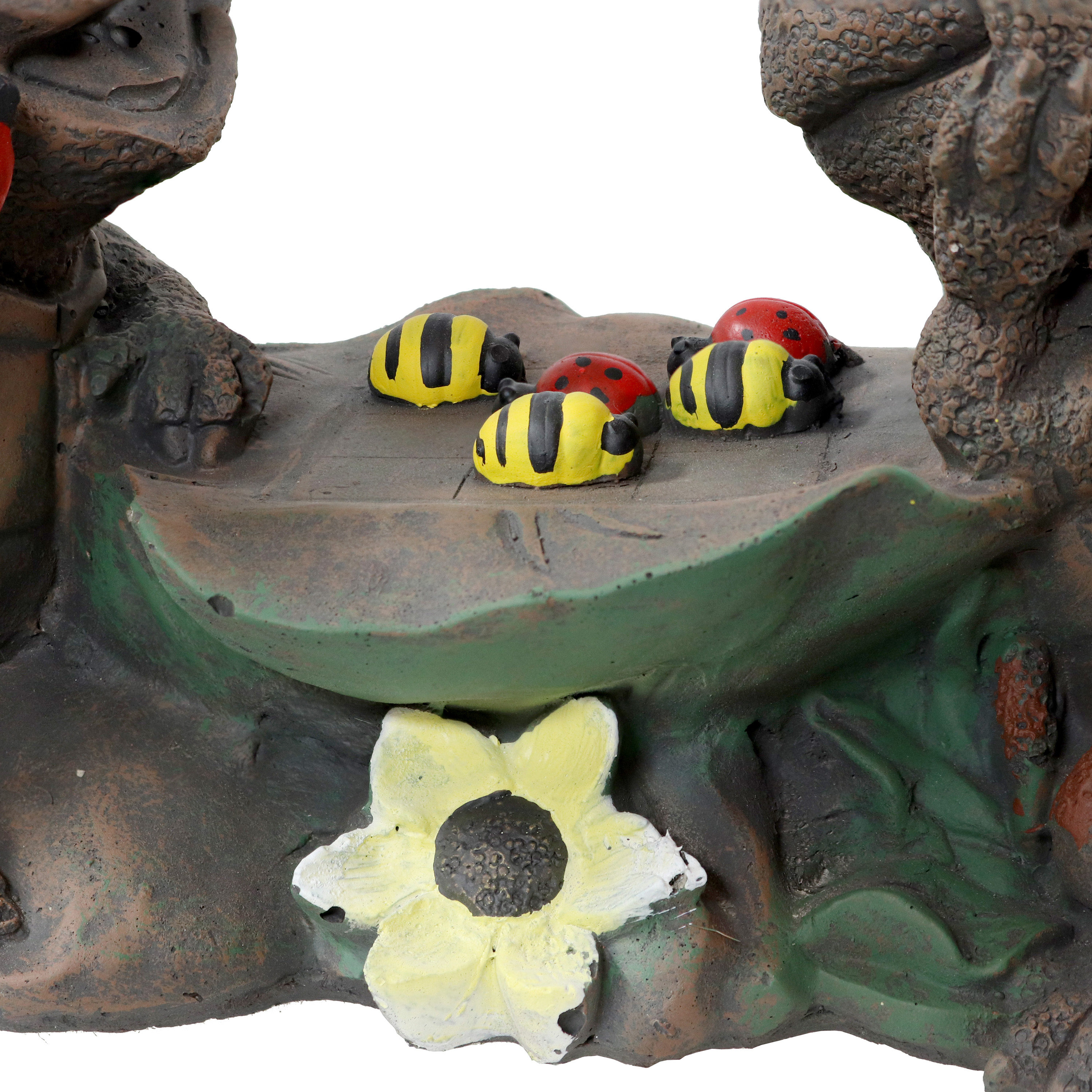 Sunnydaze 7.5-Inch Brown Concrete Turtle Tic Tac Toe Garden Statue