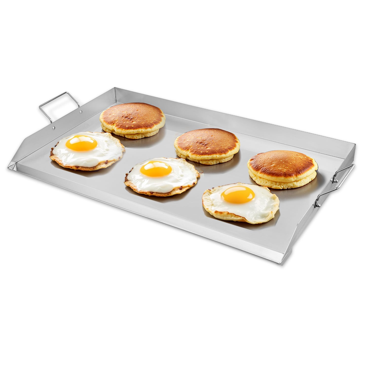 VEVOR SCDCJPBXG36205825V0 Stainless Steel Griddle  36x22 inch Universal Flat Top Rectangular Plate  Gas Grill Griddle for BBQ Grill  Teppanyaki  Portable Family Cookware with Handle  for Camping Tailgating Party