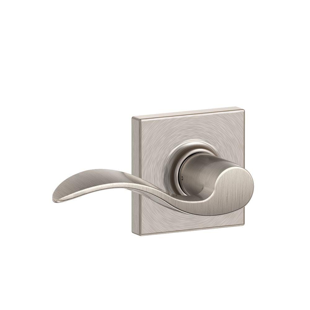 Schlage F10ACC619COL F Series Satin Nickel Interior Hall/Closet Passage Door Handle