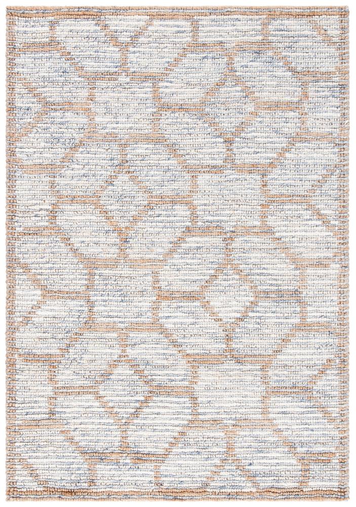 Safavieh NF218B-4 Natural Fiber Boca 4 x 6 (ft) Synthetic Gray Rectangular Indoor Abstract Area rug