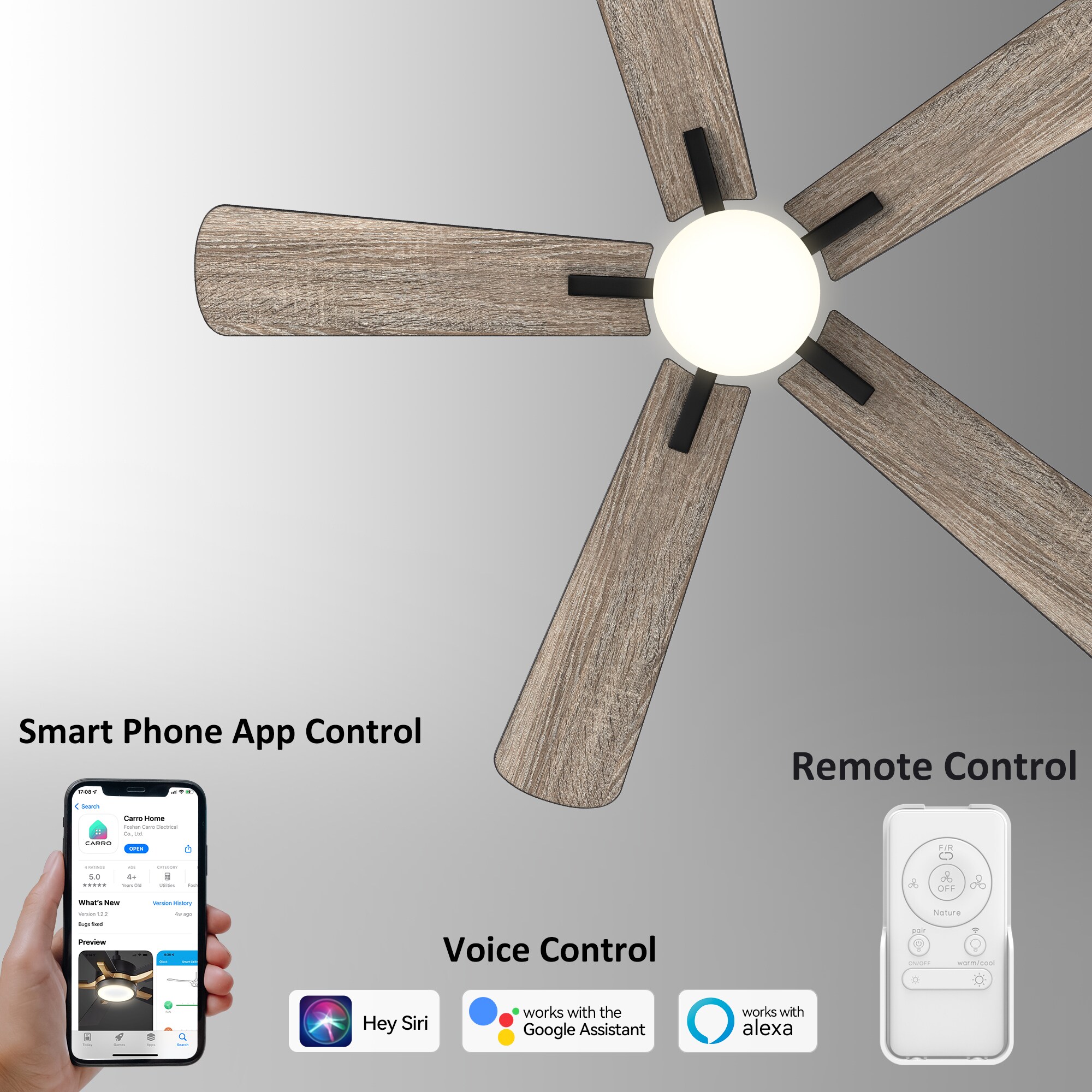 CARRO USA LS525E3-L12-BO-1 Ceiling-Fans - View #3