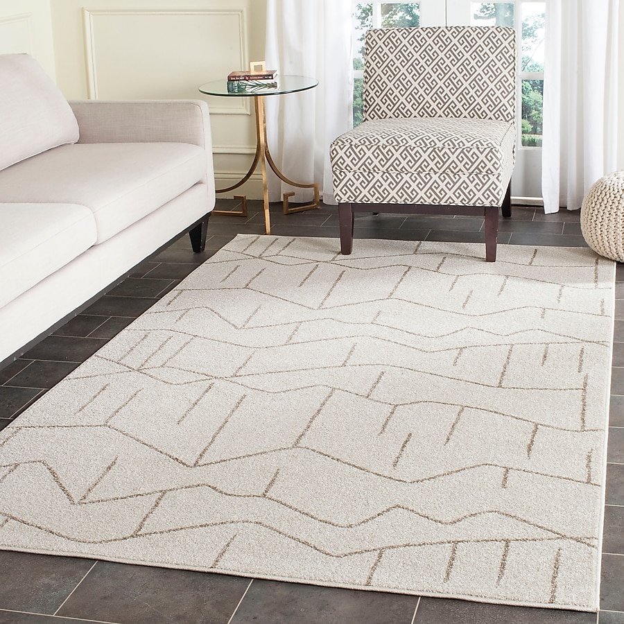 Safavieh Amherst Bridgette 5 x 8 Ivory/Gray Indoor/Outdoor Abstract Handcrafted Area Rug Safavieh Amherst Bridgette 5 x 8 Ivory/Gray Indoor/Outdoor Abstract Handcrafted Area Rug
