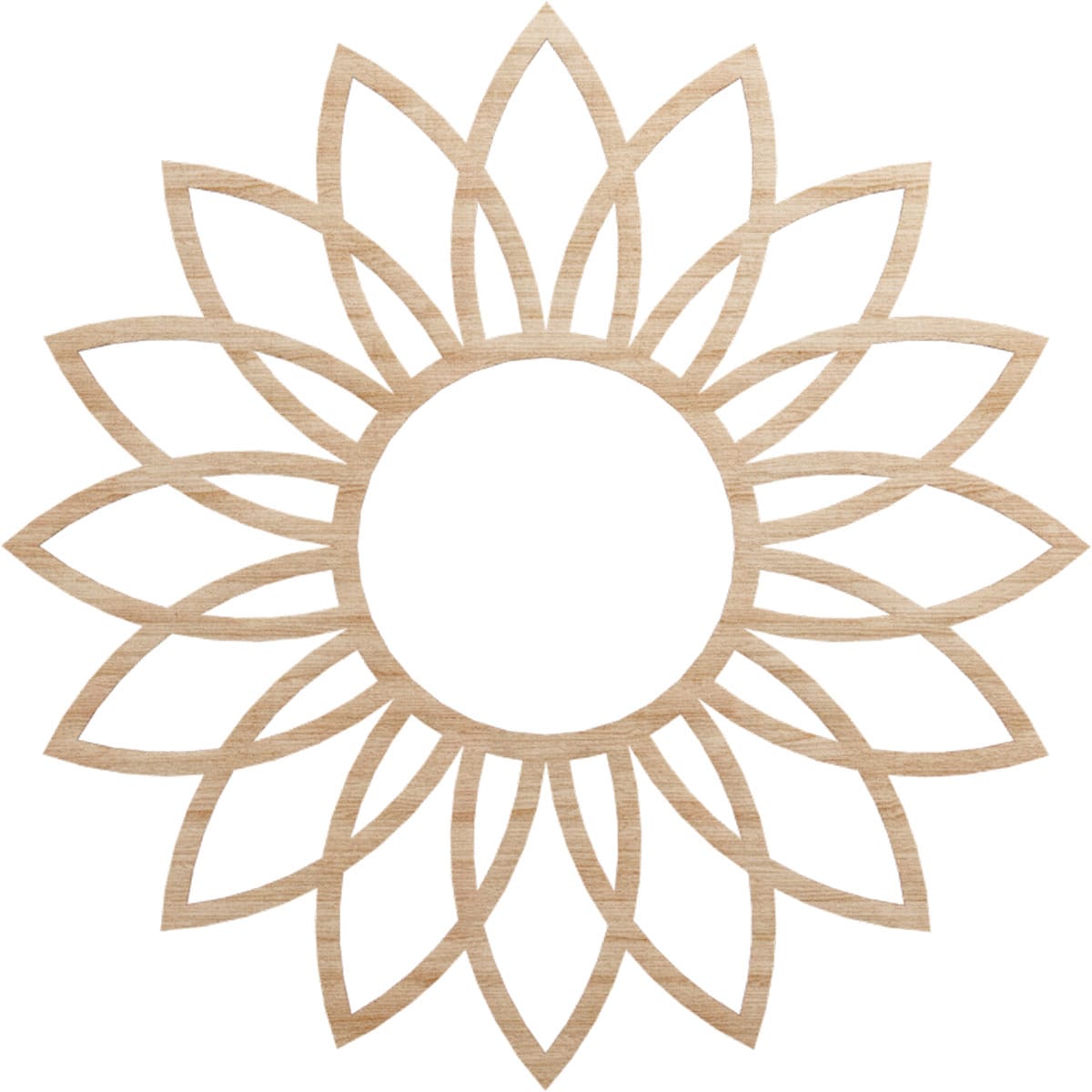 Ekena Millwork CMWP30X30X0250DAAL Daisy Fretwork 30-in W x 30-in L Contemporary Alder Wood Whole Ceiling Medallion