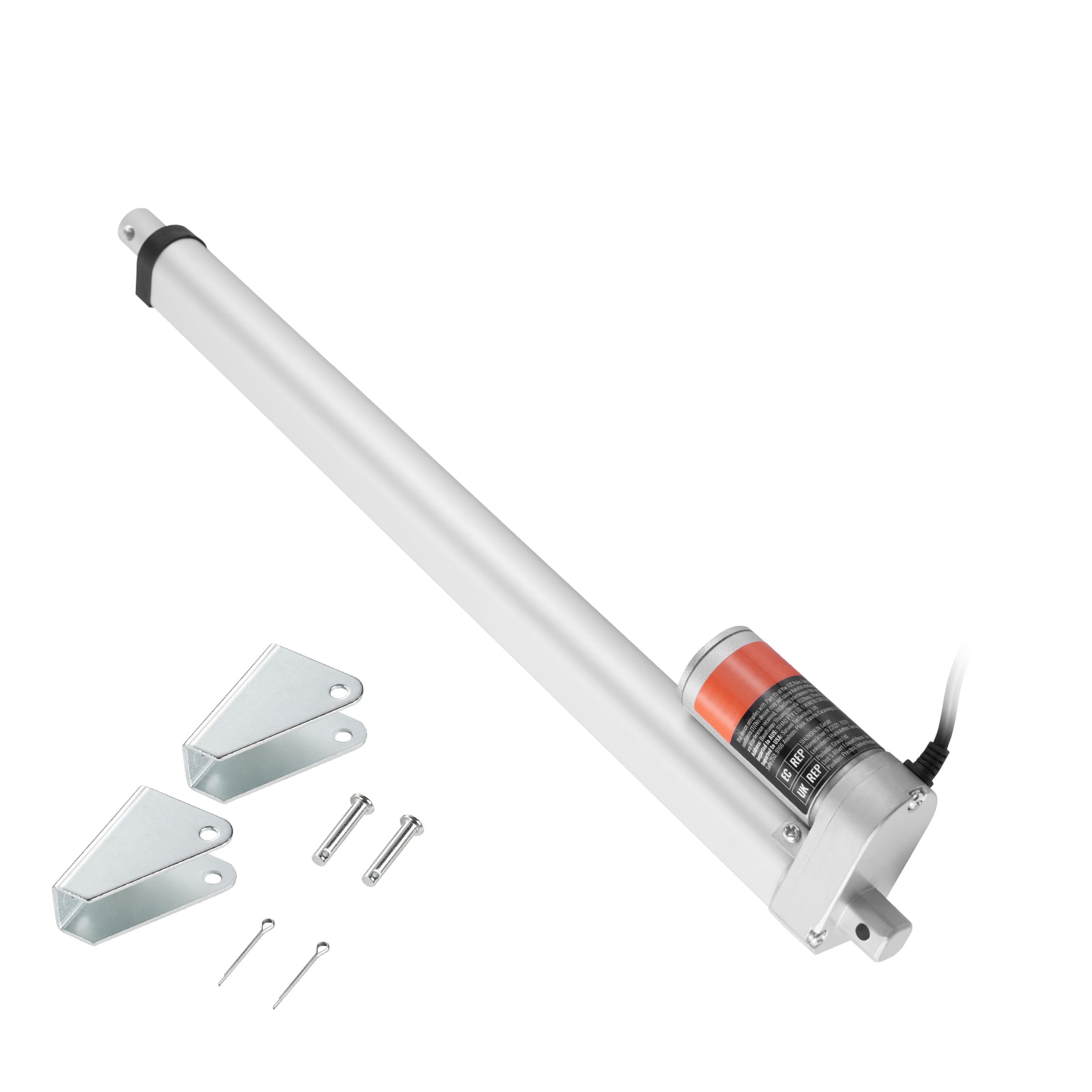 SVOPES SVOPESJQXXXZX04902V9 12V Linear Actuator. 16-Inch Stroke. 330lbs/1500N Load Capacity. 0.19inch/s Speed. Includes Mounting Bracket and IP54 Rating