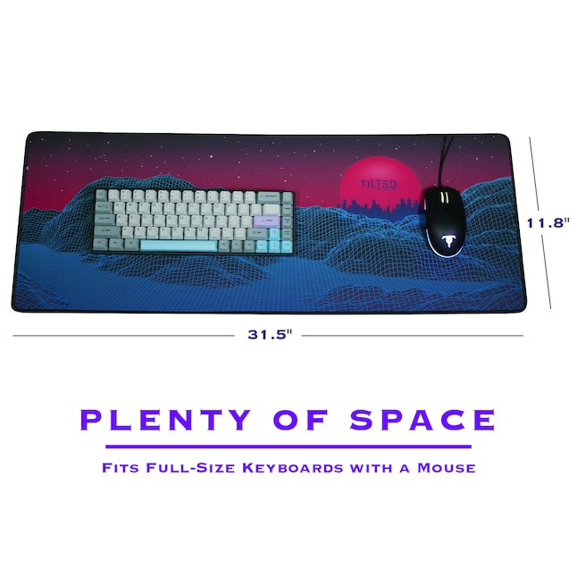 Federaal Facet Werkgever Macally Tilted Nation Extended Gaming Mouse Pad Large - Mice and Keyboard  Mat with Non-Slip Game Mousepad Base - Easy to Clean, Water Resistant Desk  Pads for Mac PC Gamers (Synth Galaxy