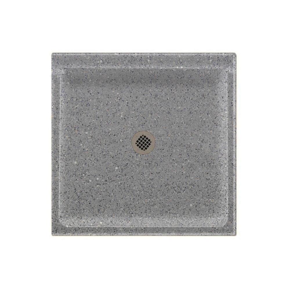 SWAN SF03636MD.124 36-in W x 36-in L Canyon Square Shower Pan Base with 4.5-in H Threshold (Center Drain)