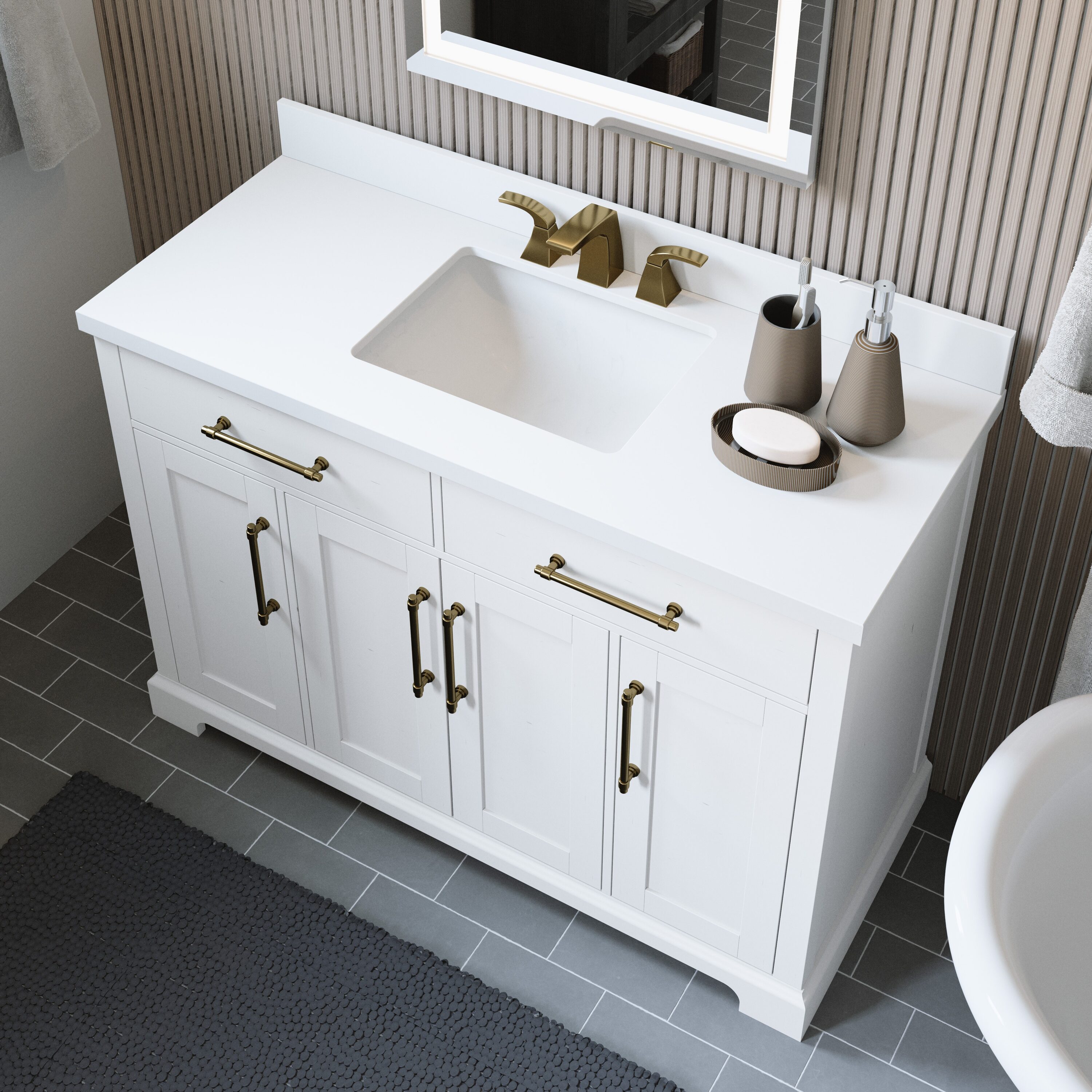 allen + roth LWSB48VW Bath-Vanity-Combo - View #10