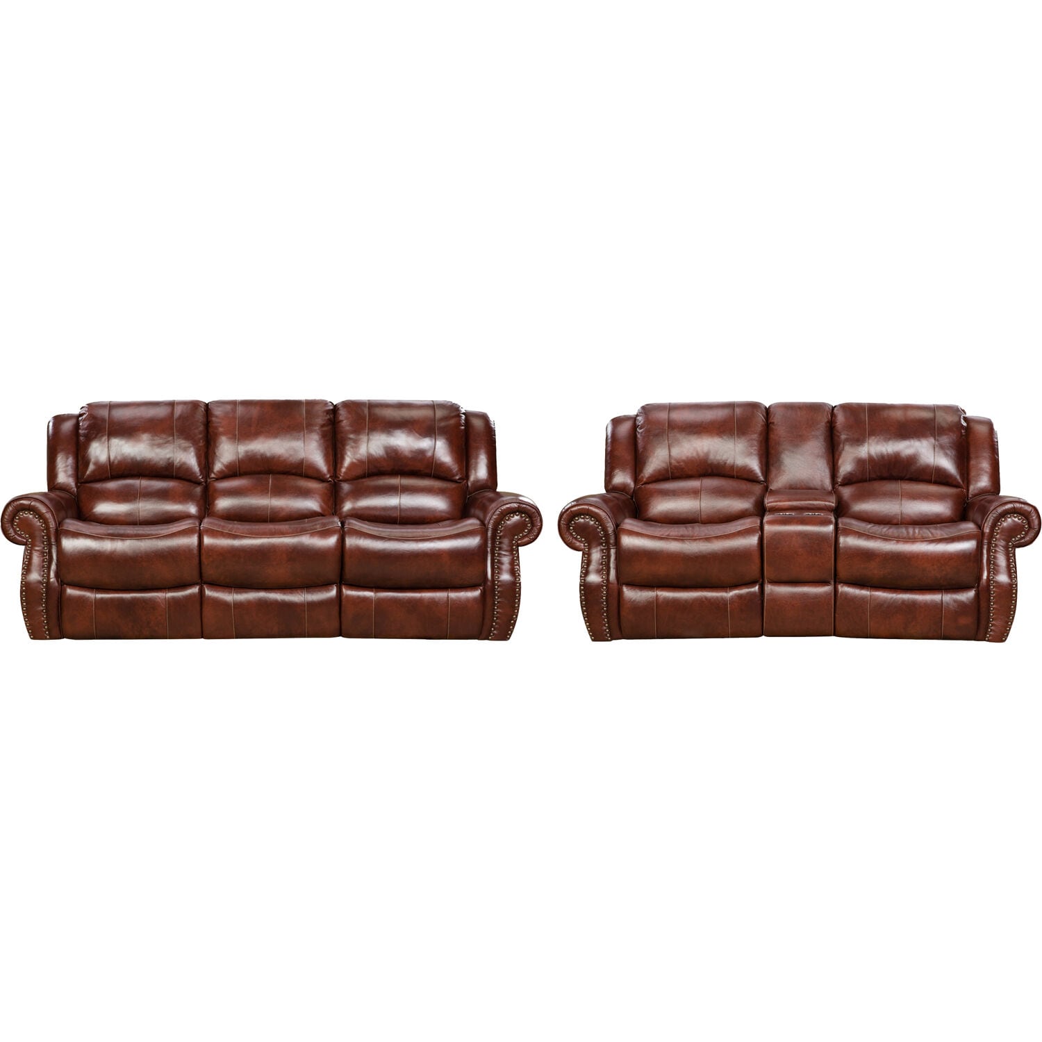 Rustic reclining deals loveseat