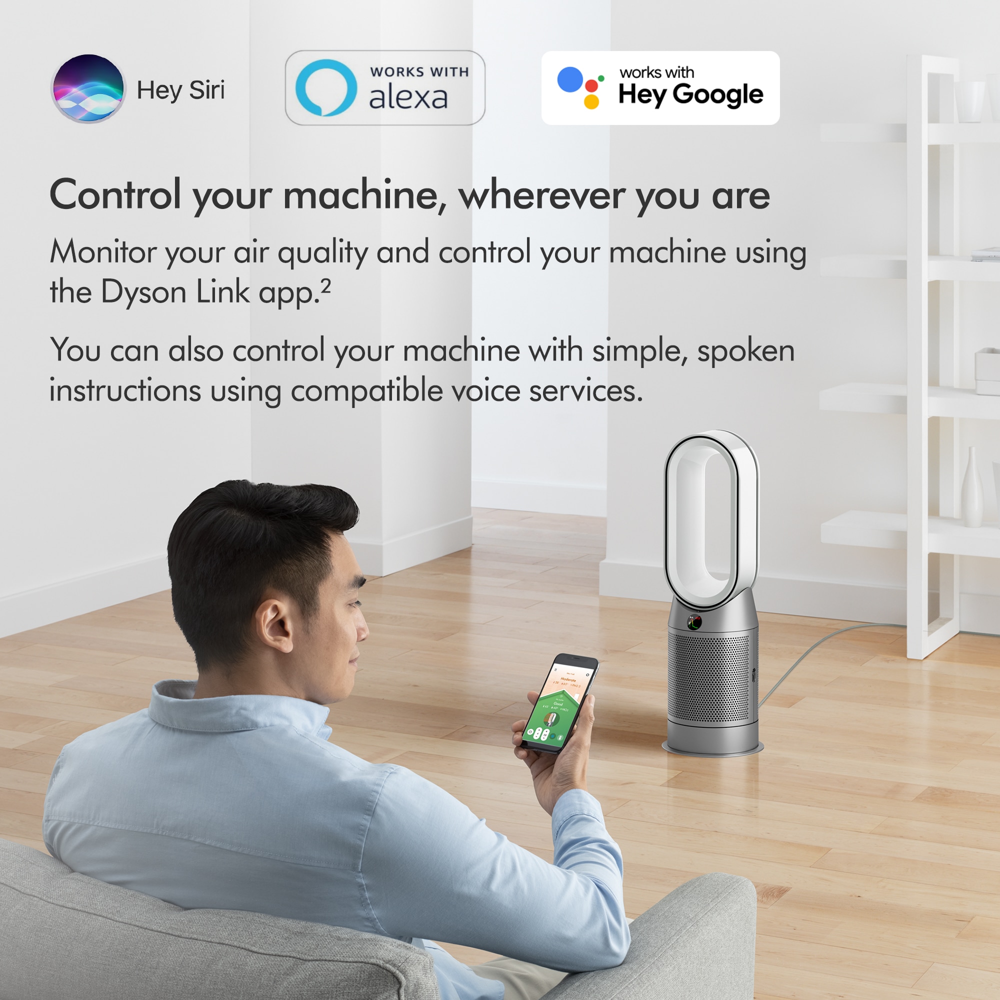 Dyson HP07 10-Speed Silver HEPA Air Purifier (Covers: 800-sq ft