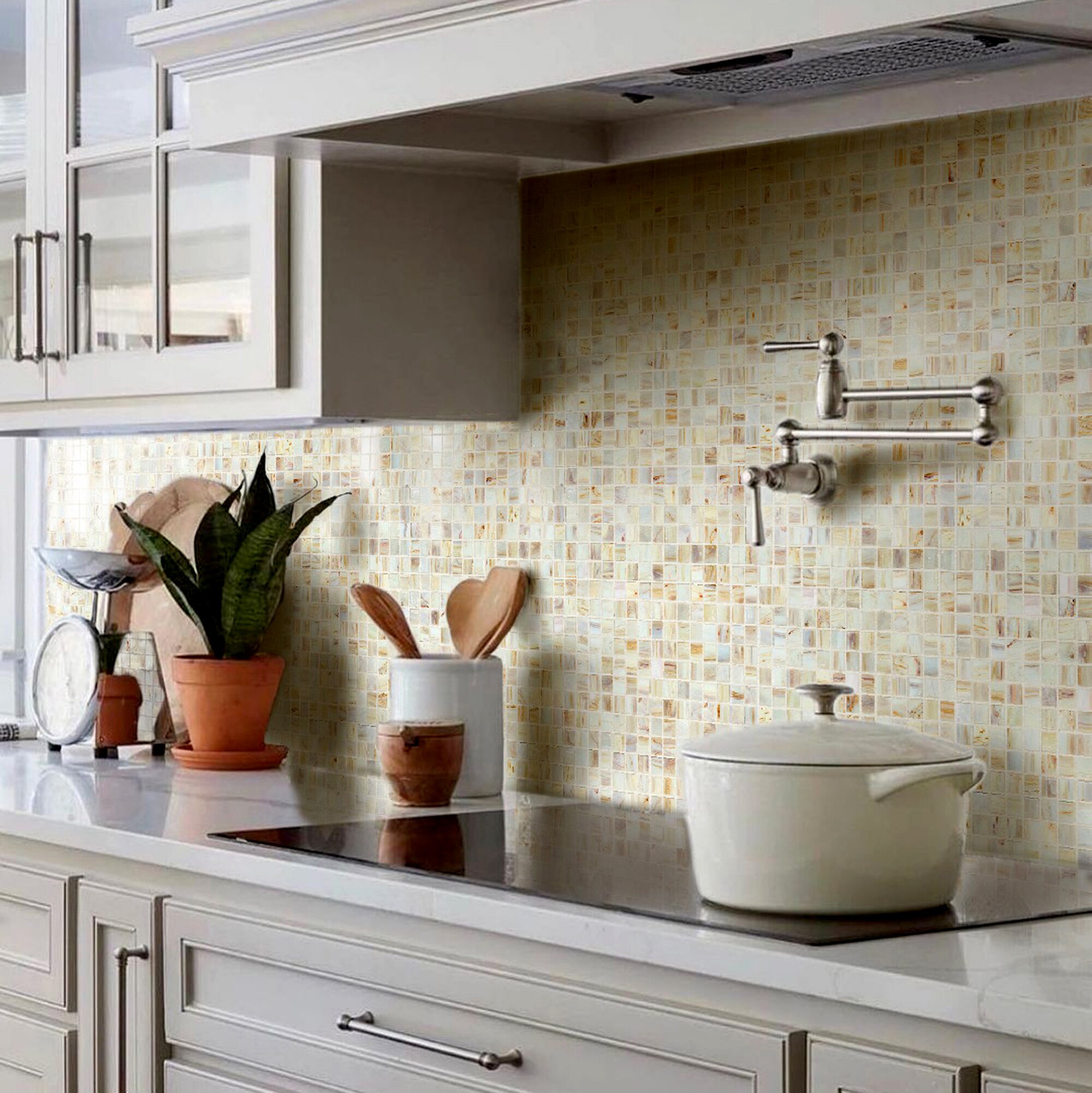 Apollo Tile Celestial Denim Blue 12-in x 12-in Glossy Glass Uniform Squares Floor and Wall Tile (20-sq. ft/ Carton)