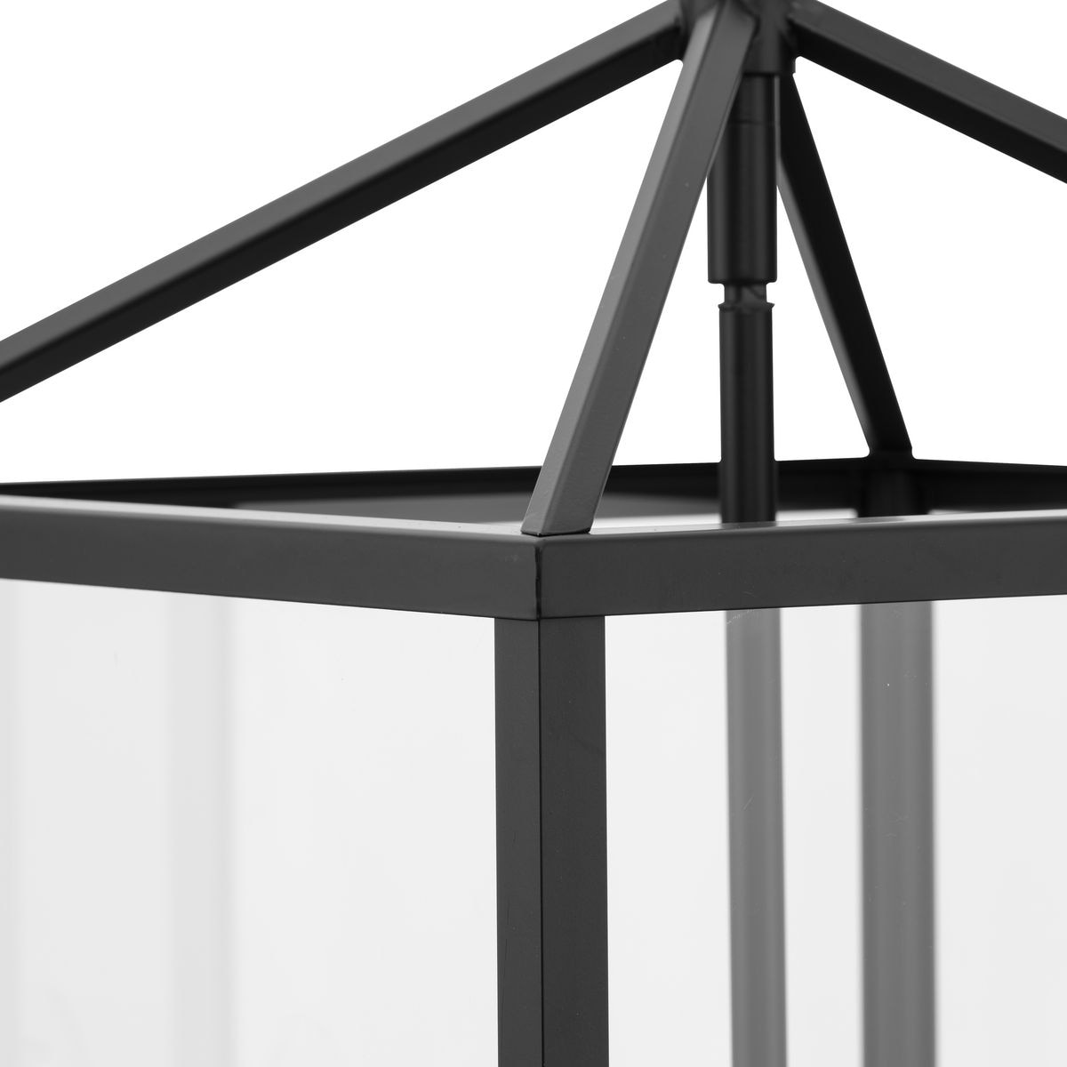 Hillcrest Matte Black 4-Light Glass Foyer Chandelier