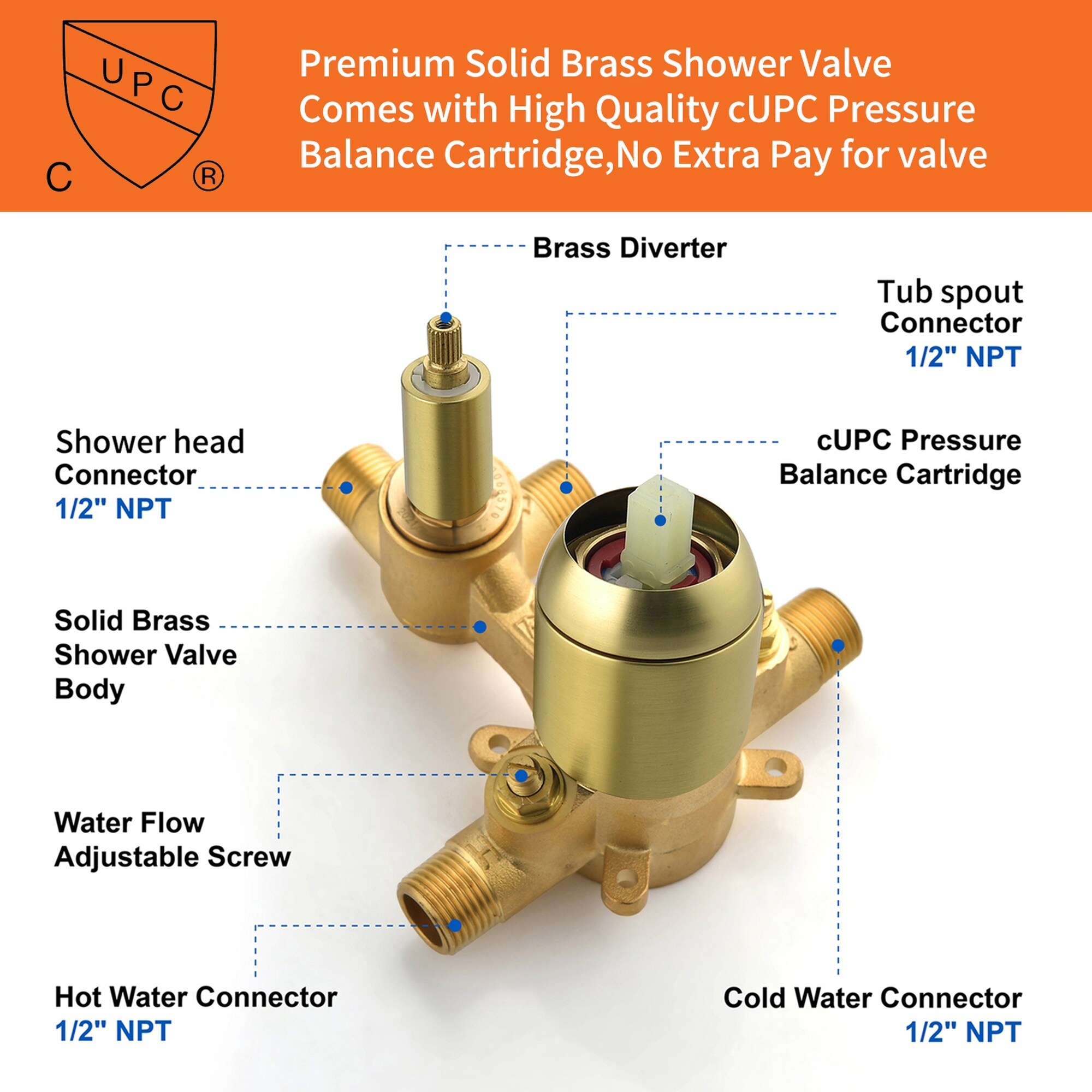 Boyel Living BL33010BG Showerhead-Bar-Panels - View #7