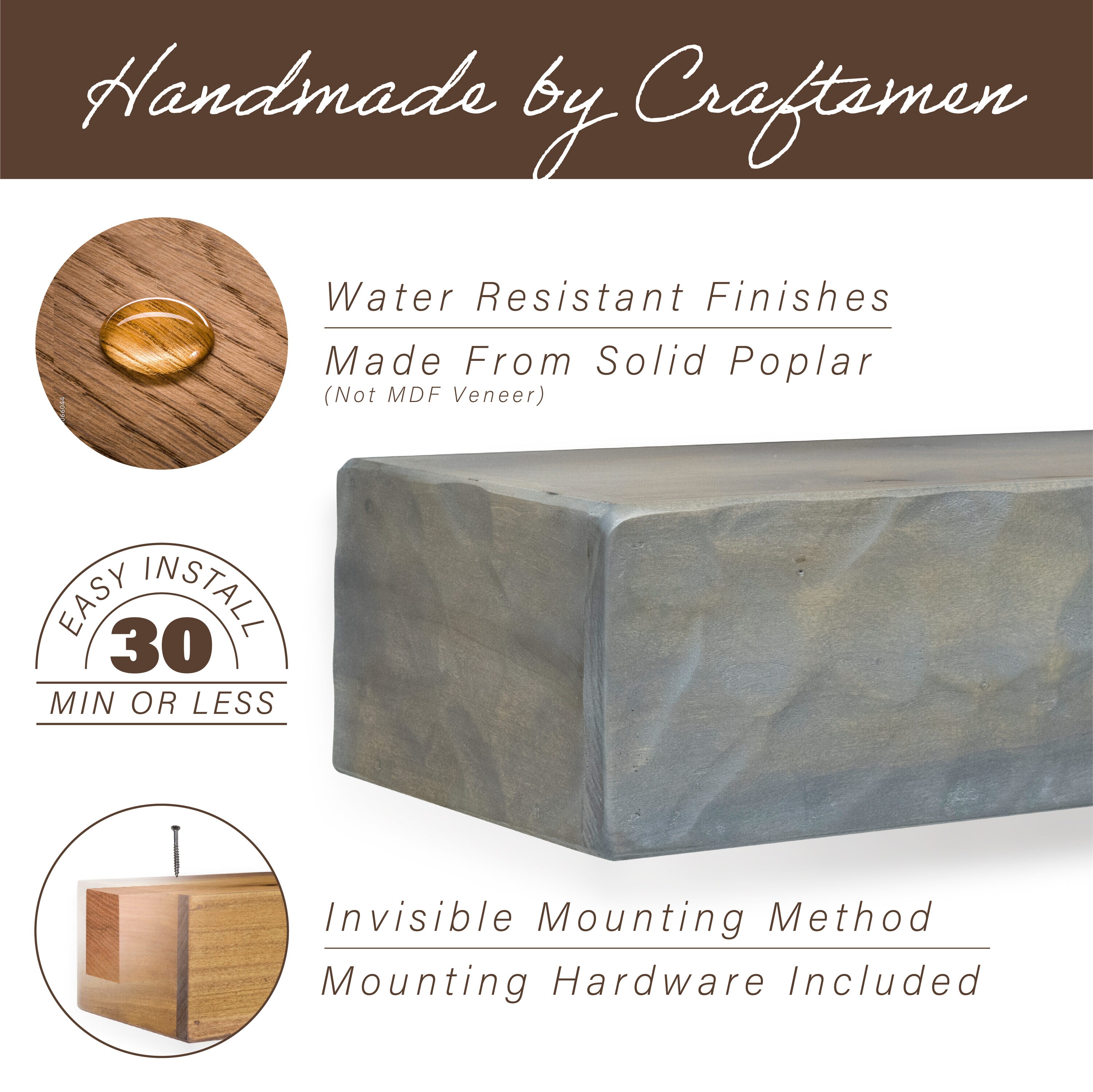 Dogberry MHEWN6062GASHNONE Mantel-Shelves - View #5