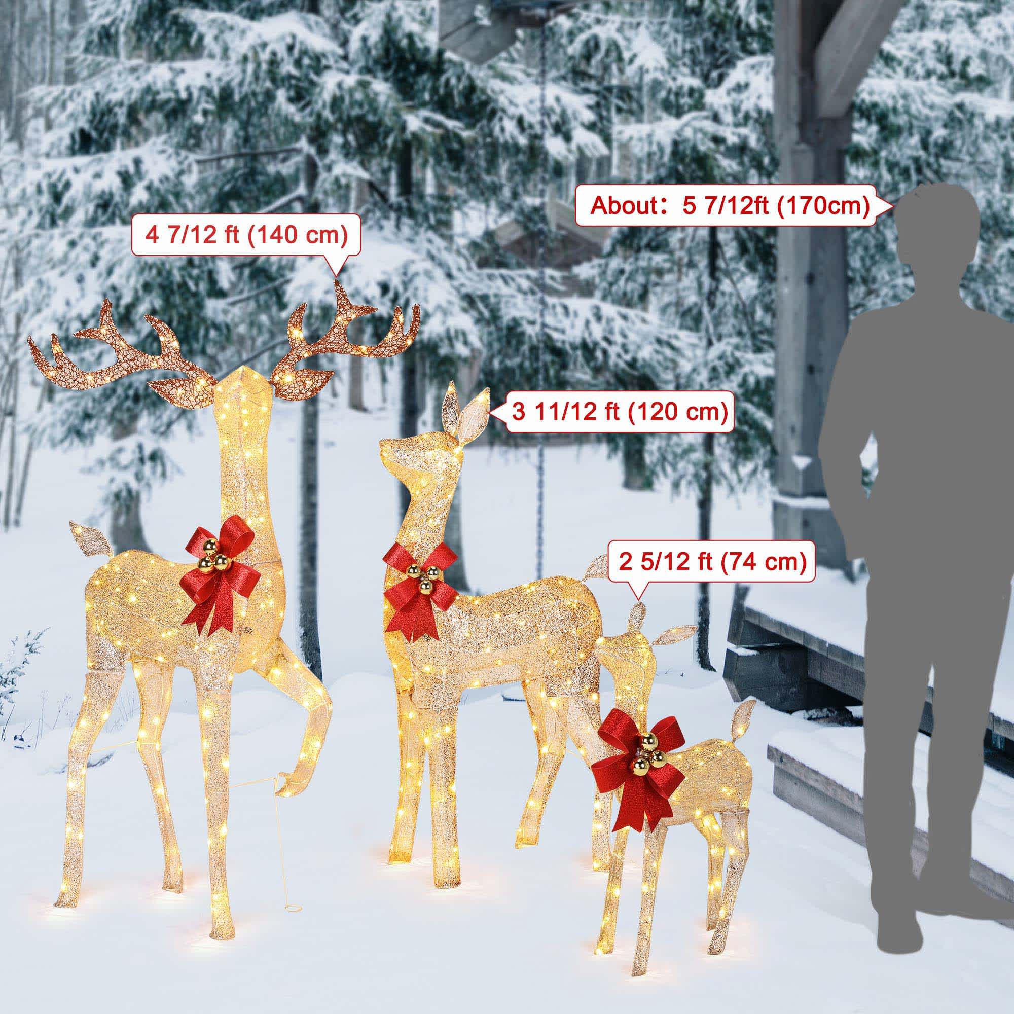 Yescom 60XMA025-DEER3-15-LO Outdoor-Christmas-Decor - View #6