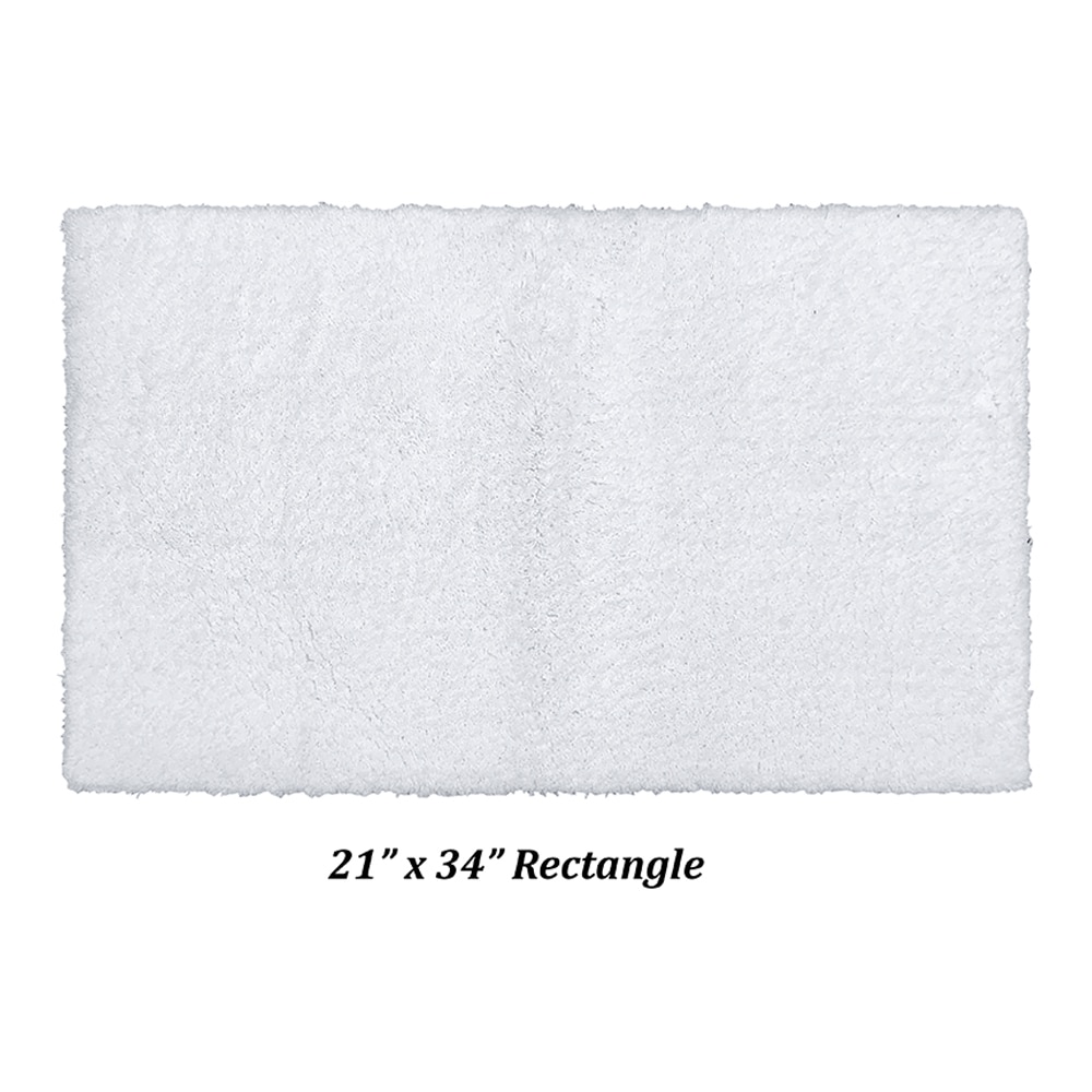 Home Decorators Collection White 21 in. x 34 in. Microplush Non