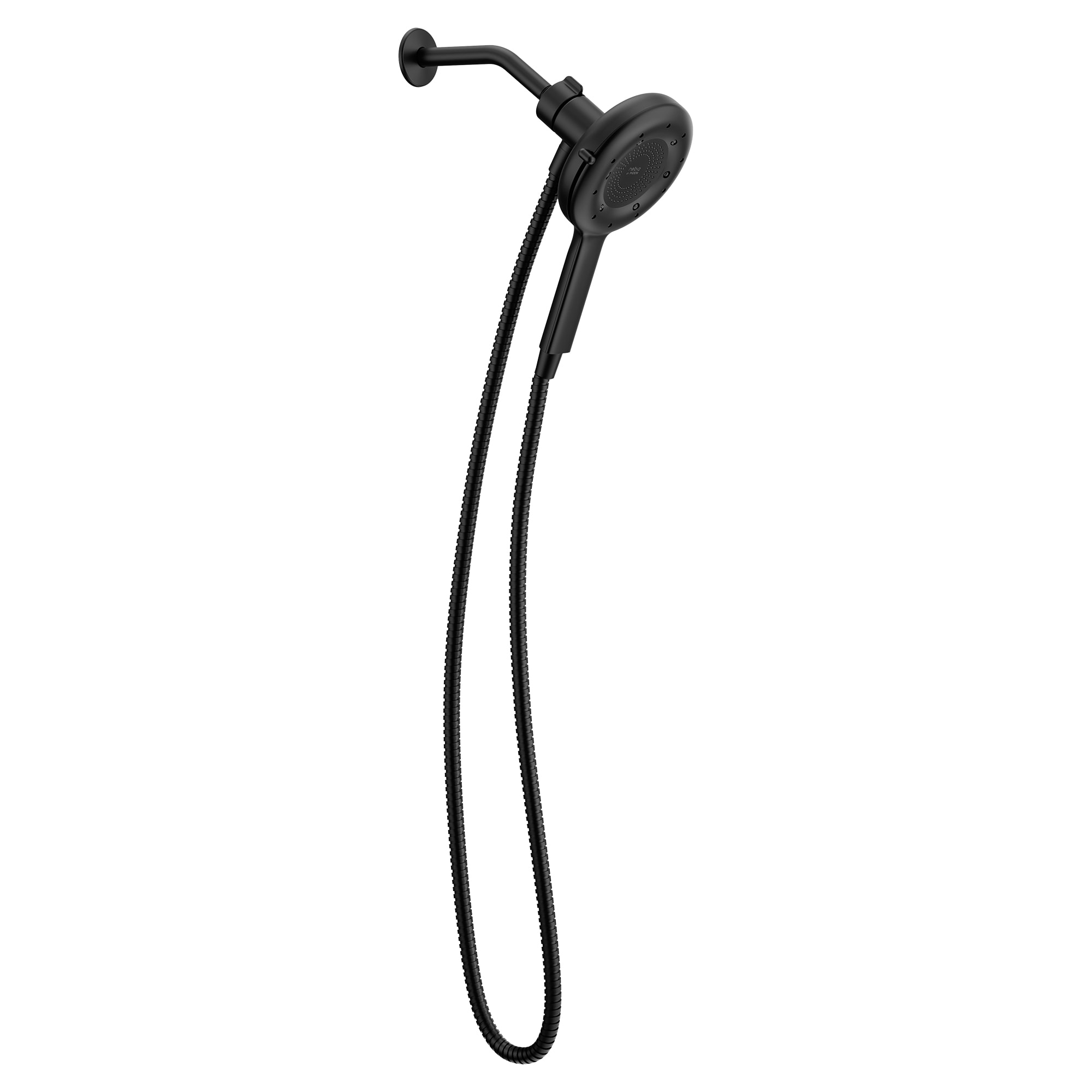 Moen N400H0BL Quattro 4.0 -Spray Matte Black 6.5-in Round Handheld Shower Head 1.5 GPM