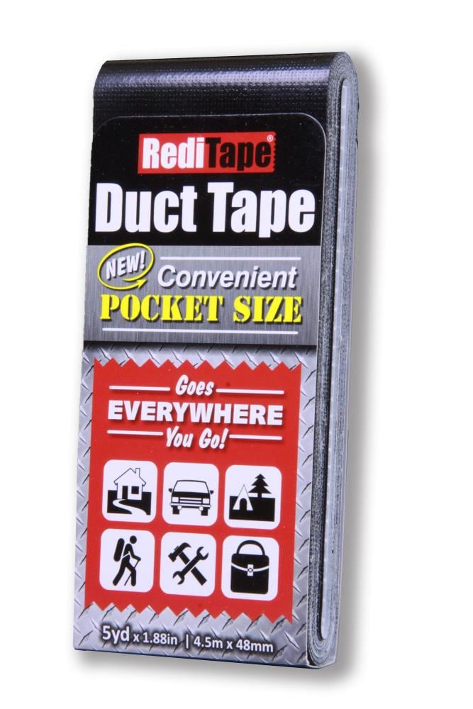 RediTape BLK-500 Black Duct Tape 1.88-Inches x 5 Yard(s)