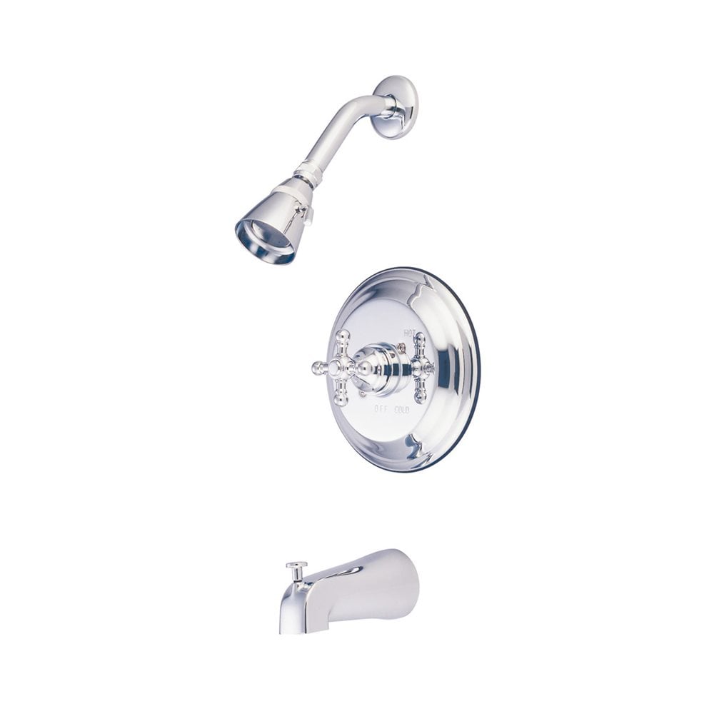 New York Chrome 1-handle Single Function Round Bathtub and Shower Faucet | - Elements of Design EB2631BXT