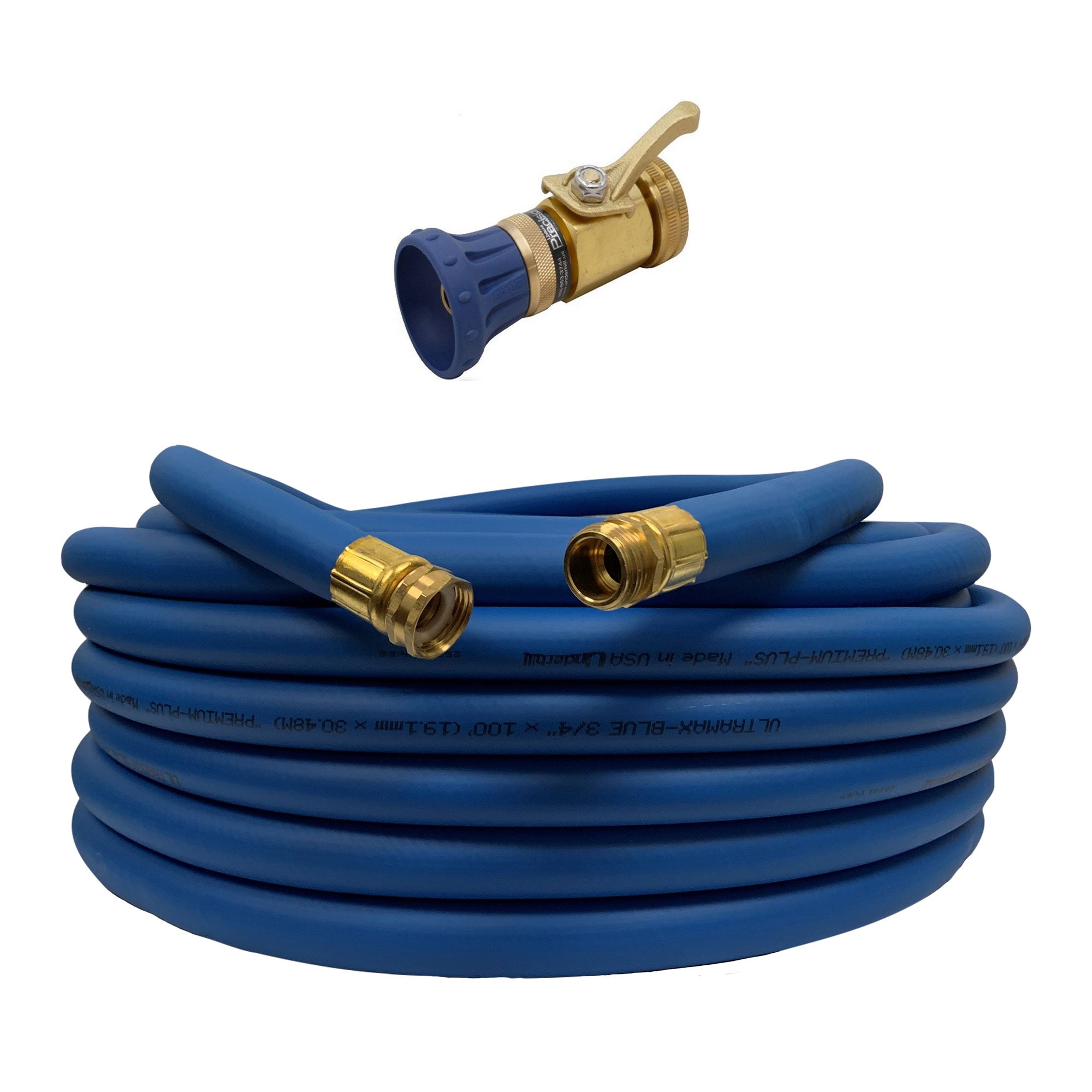 Underhill 310340 3/4-in x 100-ft Heavy -Duty Kink Free Rubber Blue Hose