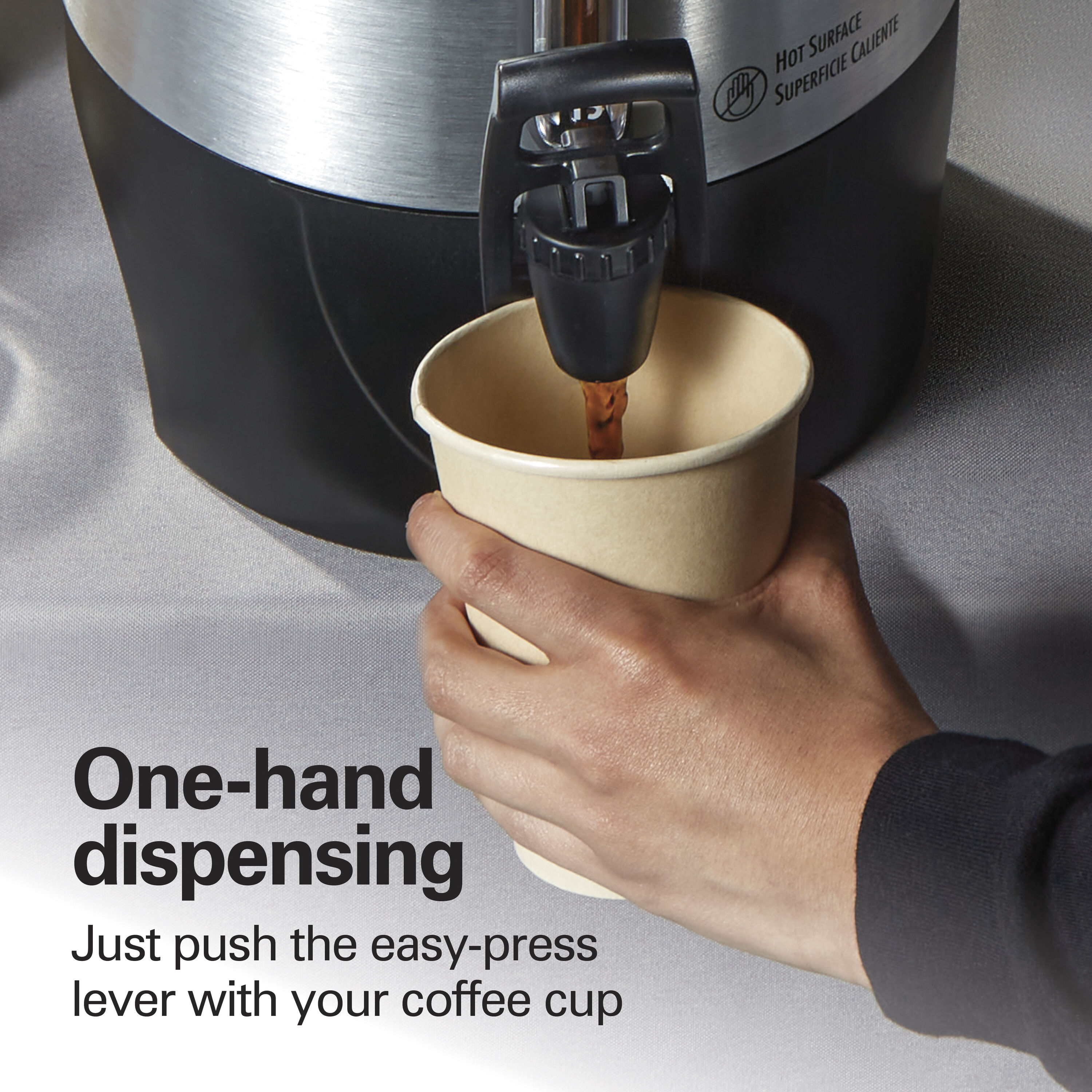 NEW Open Box Hamilton Beach 40 Cup Coffee Urn, 1 Hand Dispenser Brewer