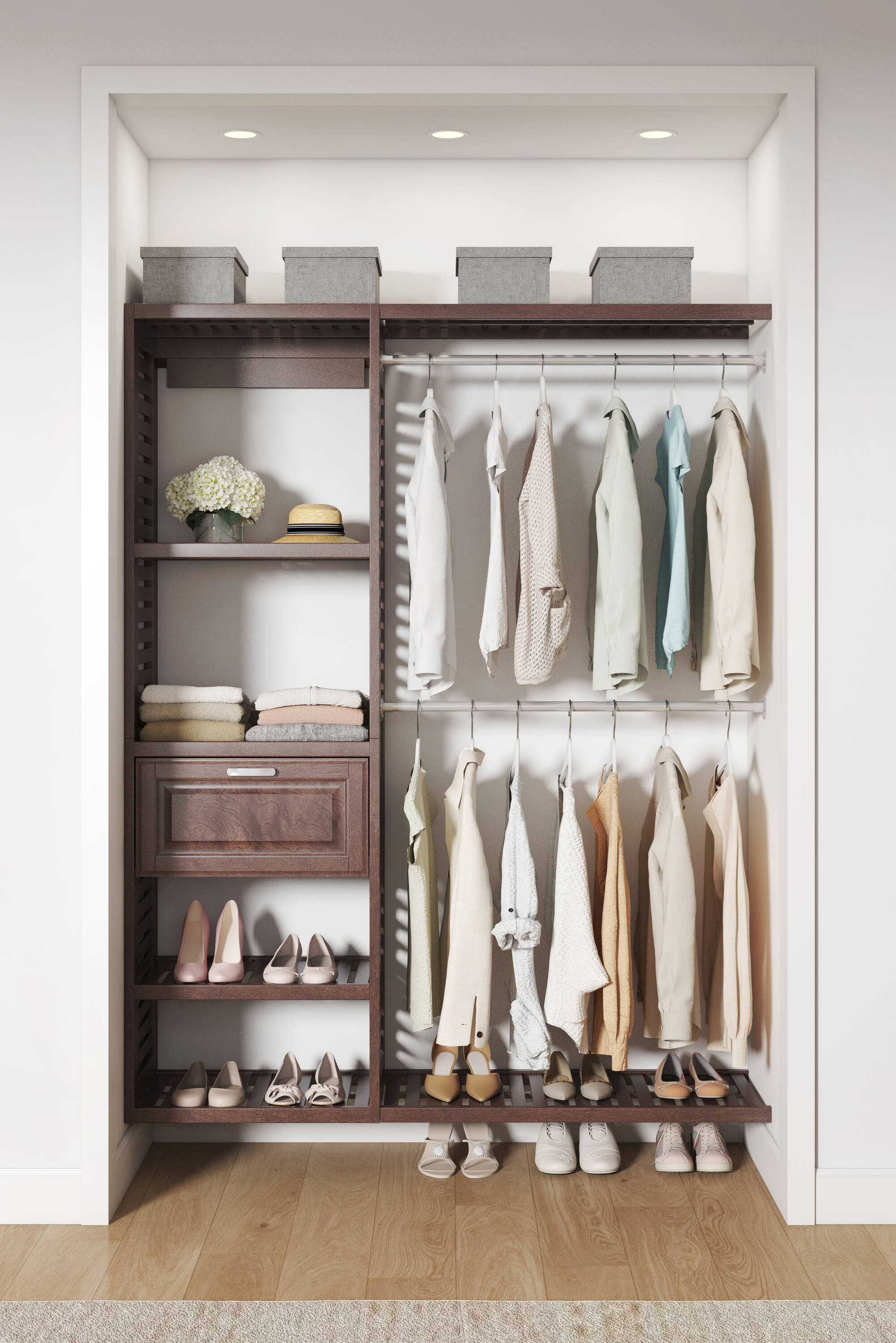 allen + roth WSWS-VWU1C Wood-Closet-Tower - View #5