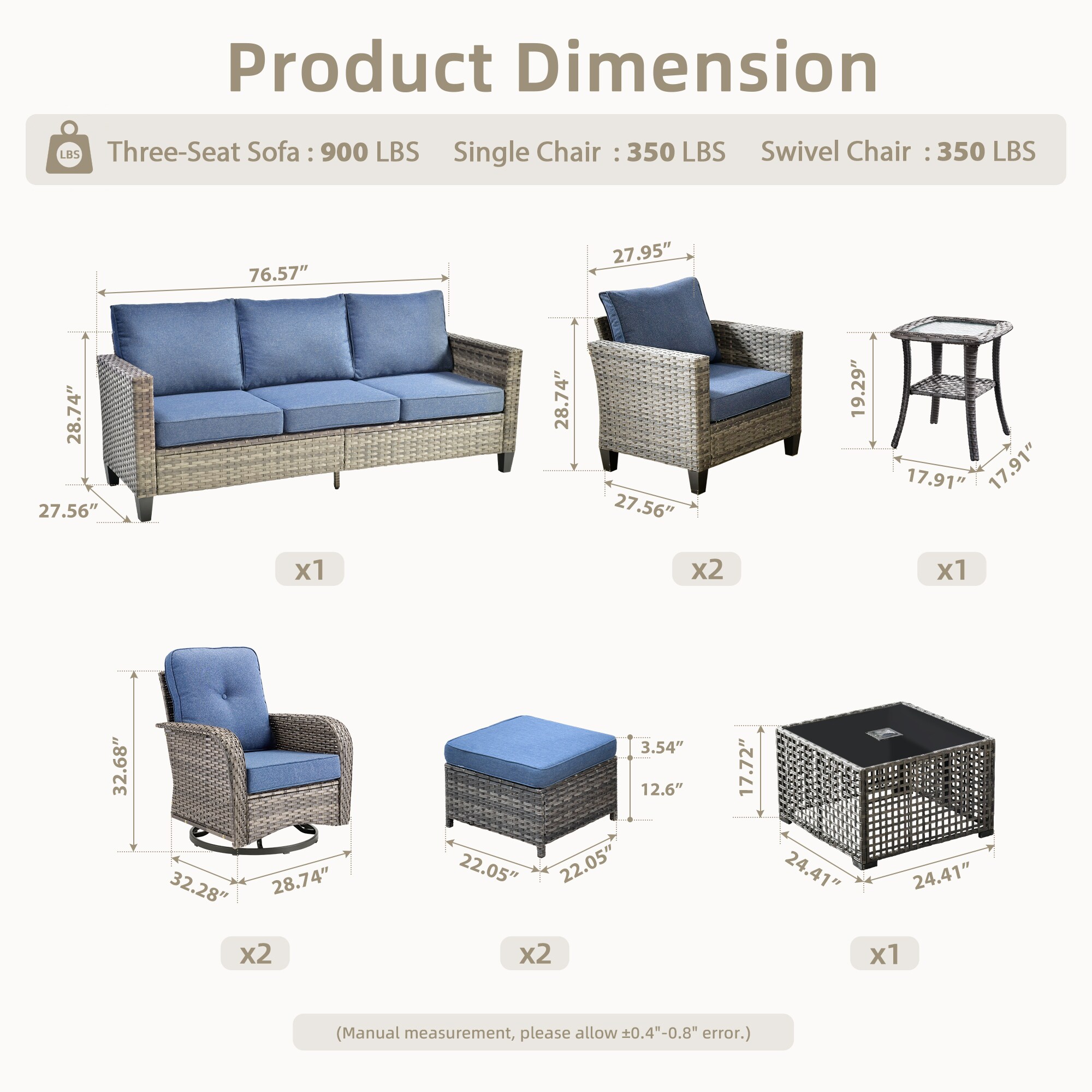 XIZZI XINGRS3093-GNCRC-OT Patio-Conversation-Sets - View #4