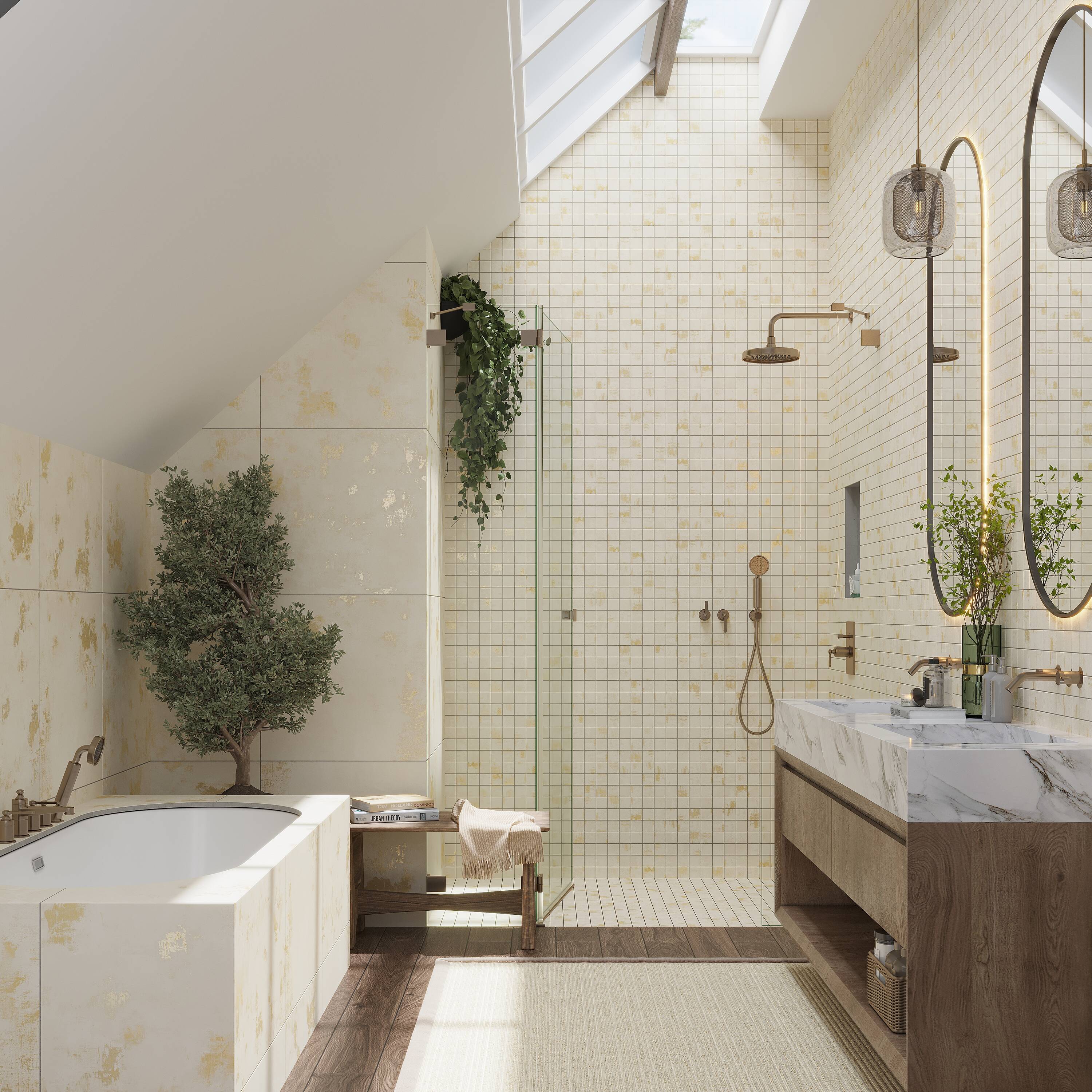 Apollo Tile Aureate Light Beige 11-3/4-in x 11-3/4-in Natural Porcelain Uniform Squares Floor and Wall Tile (7.62-sq. ft/ Carton)