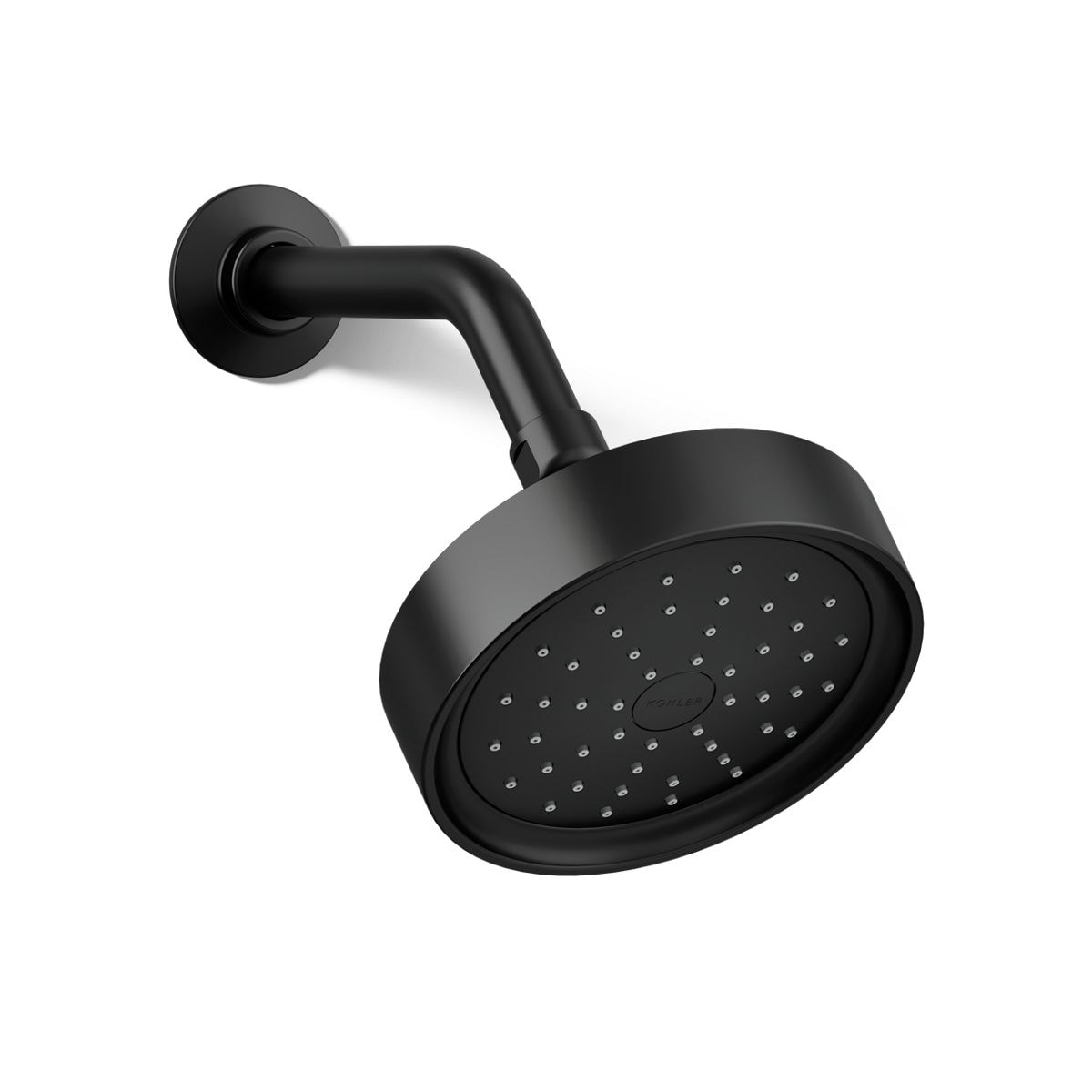 KOHLER K-939-G-BL Purist 1 -Spray Matte Black 5.5-in Round Fixed Shower Head 1.75 GPM