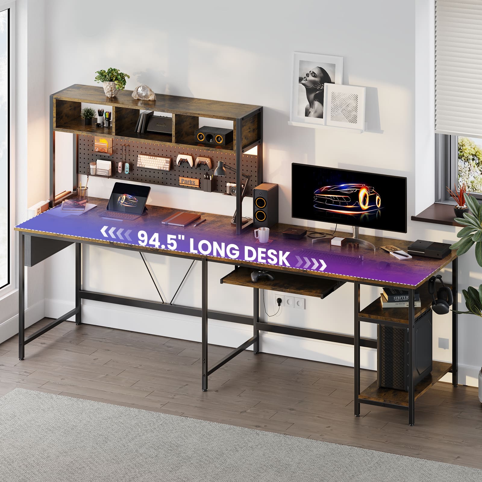 Sweetcrispy L-D-2DL01-67IN-RUST desks - View #2