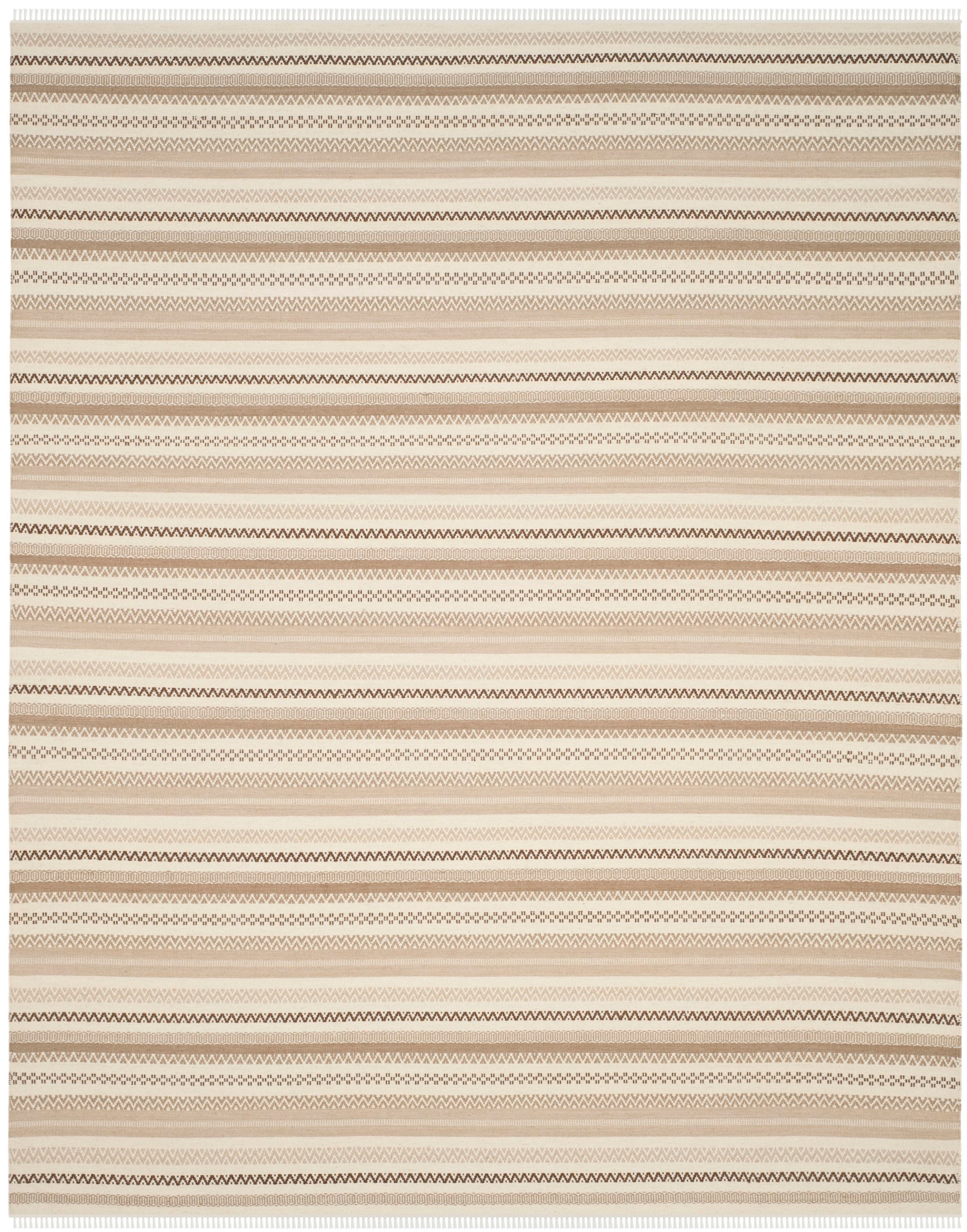 Safavieh KLM101B-8 Kilim Tamya 8 x 10 (ft) Wool Beige Rectangular Indoor Stripe Oriental Area rug