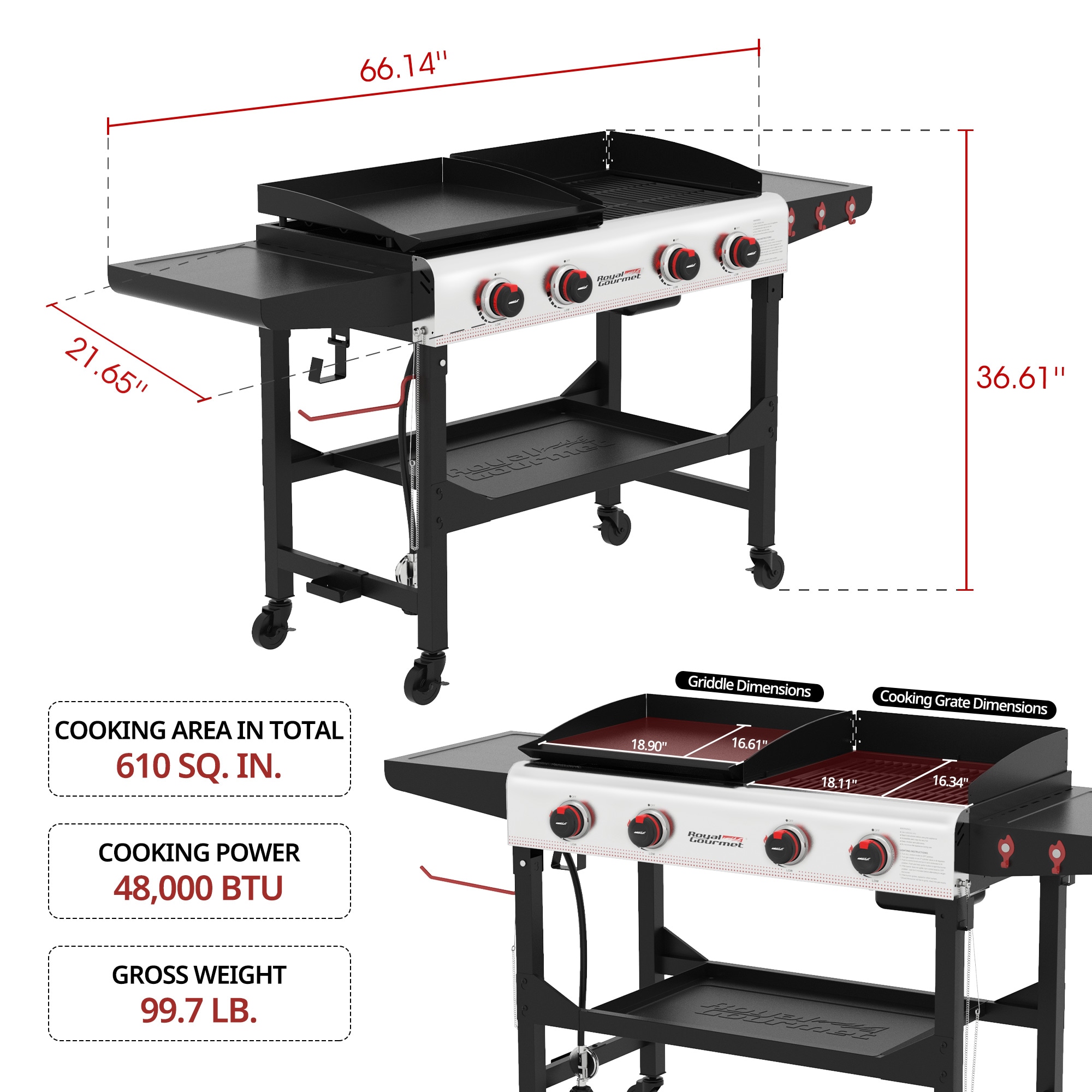 Royal Gourmet GD403 Flat-Top-Grills - View #14