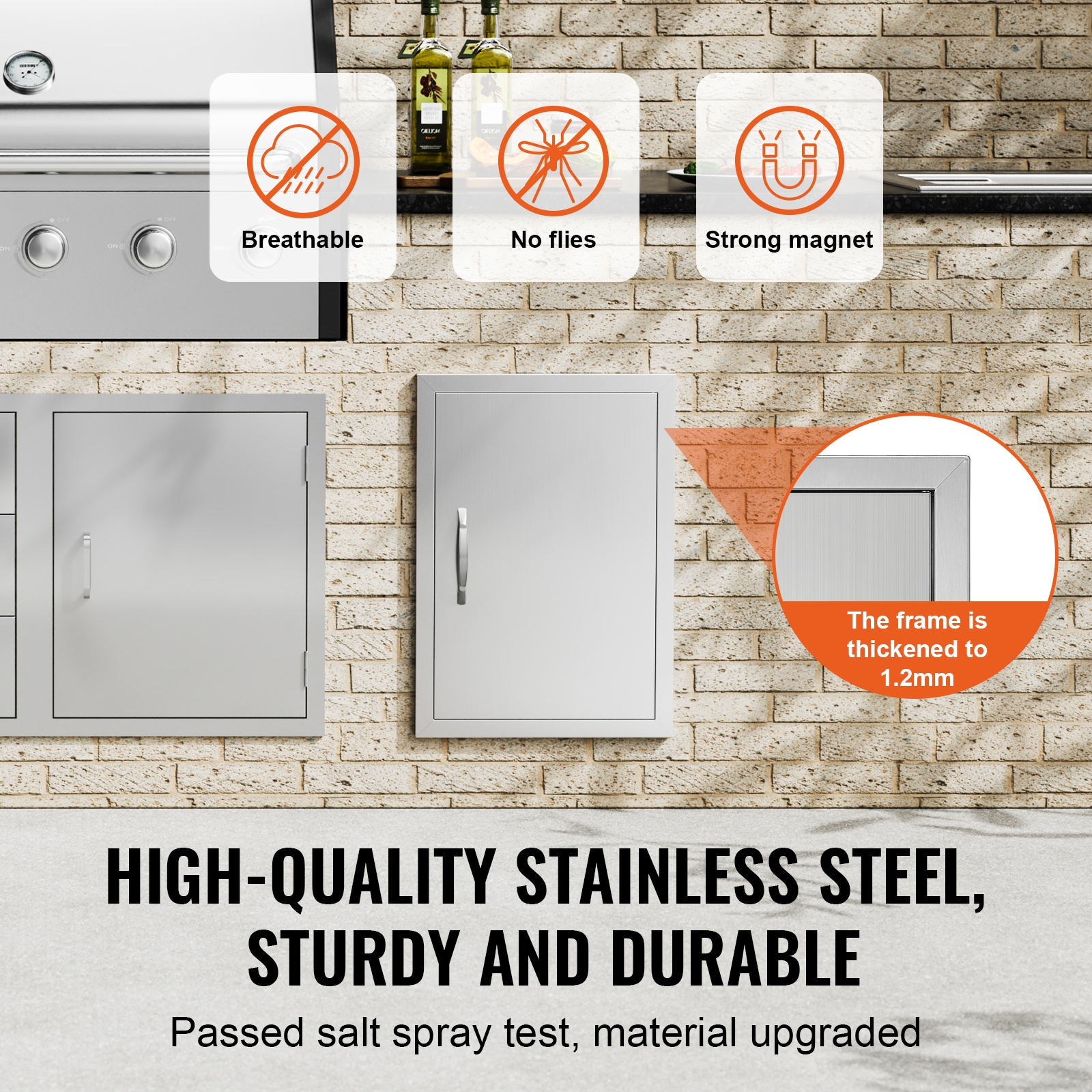 Stainless Steel Outdoor Kitchen BBQ Access Door