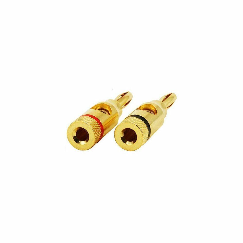 Cmple CMPLE031 CMPLE 106-N 1 PAIR OF High-Quality Copper Speaker Banana Plugs- Open Screw Type