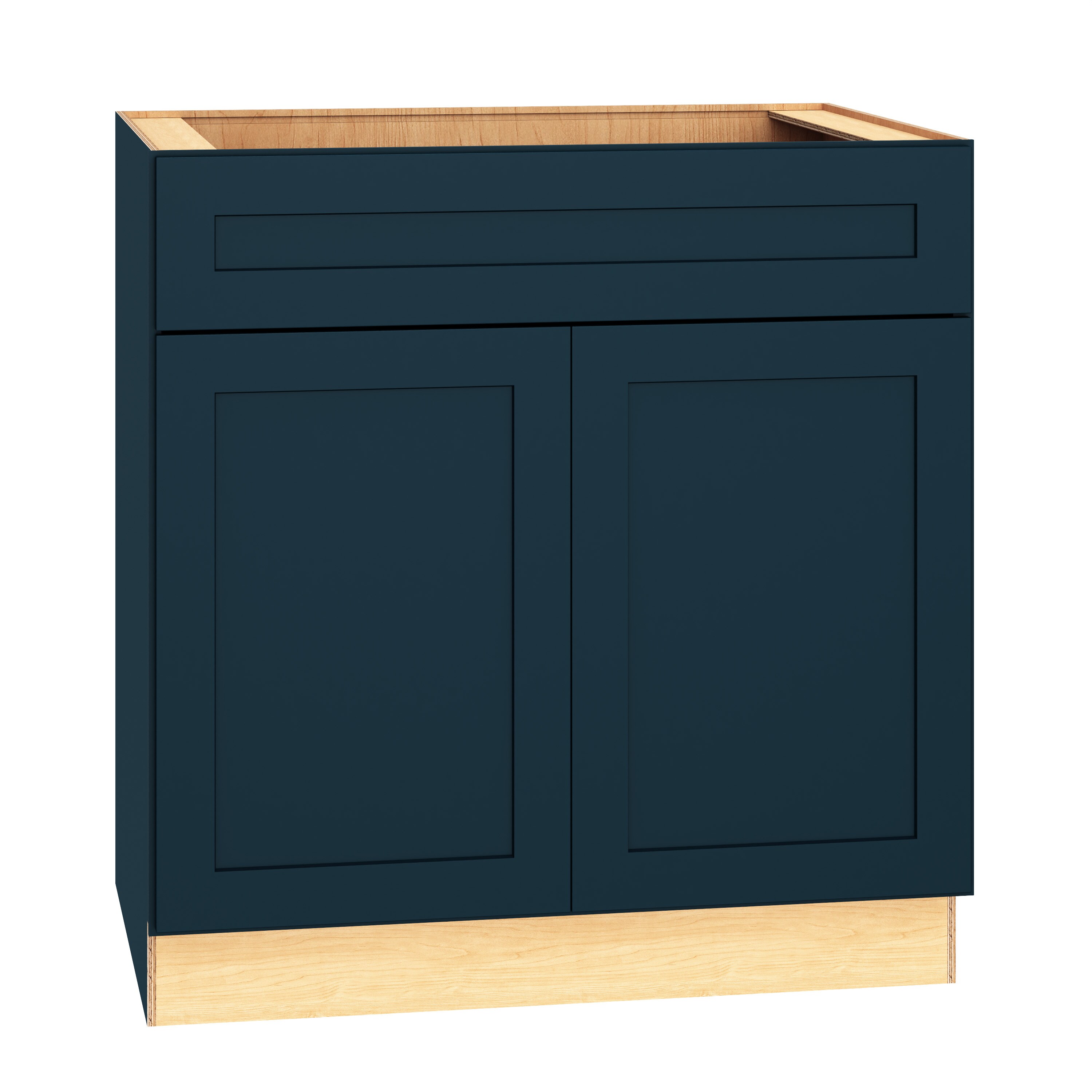 Diamond Express 330 SB33 Jamestown 33-in W x 34.5-in H x 24-in D Regatta Blue Sink Base Fully assembled Plywood Cabinet (Recessed Panel Shaker)