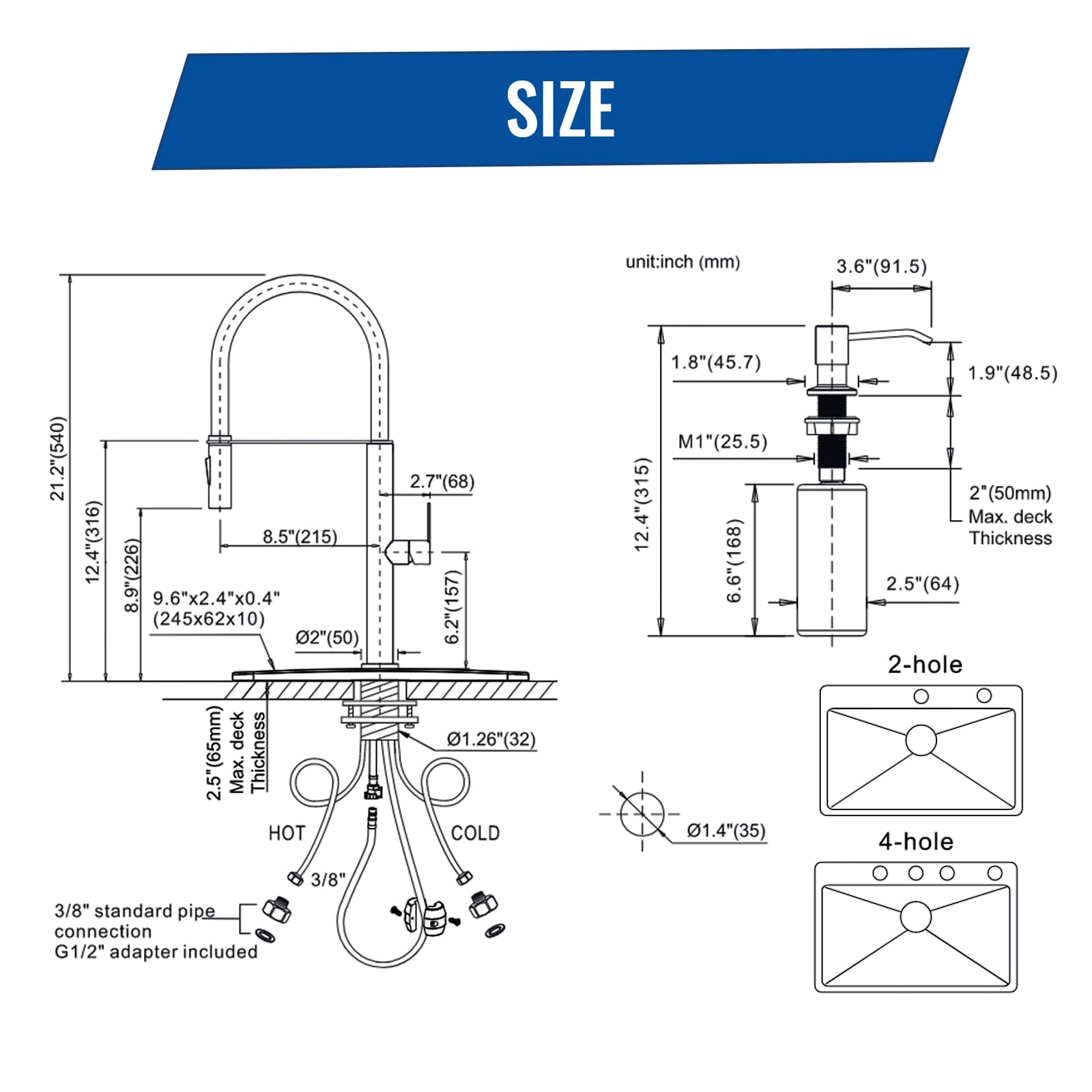 ARCORA AR7104100B-S Kitchen-Faucets - View #5