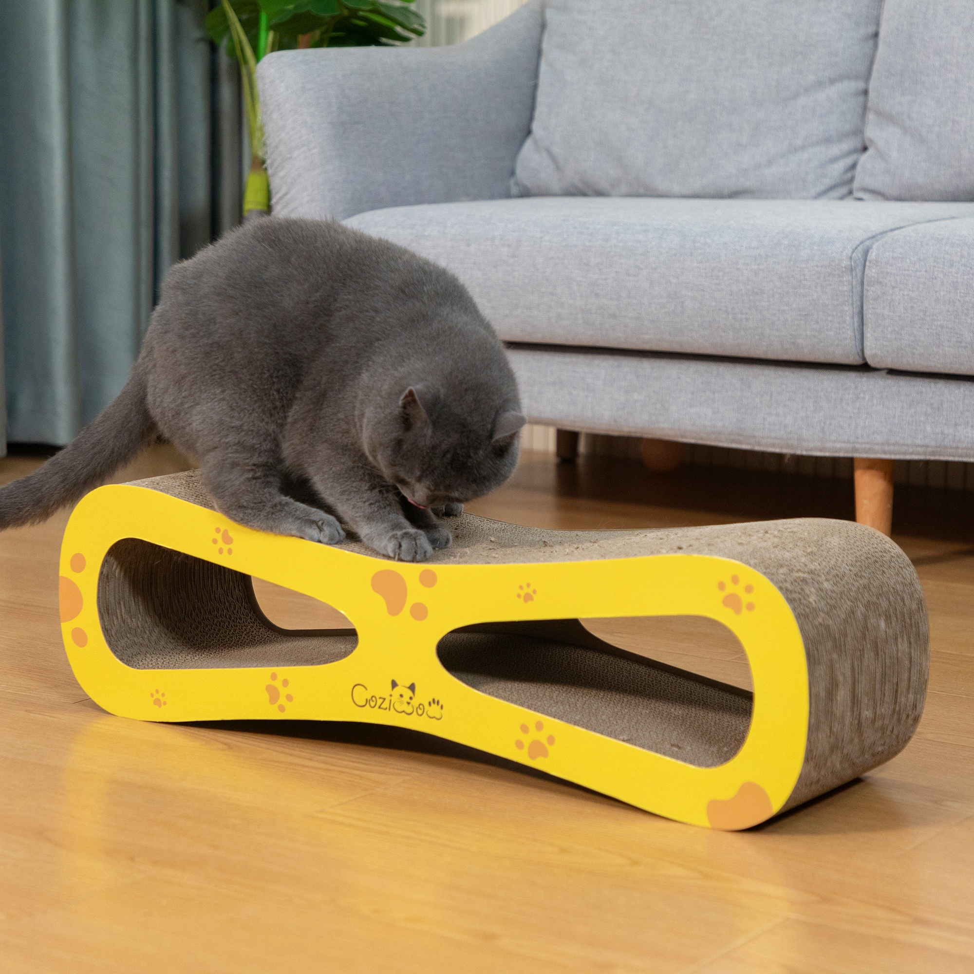 Coziwow CW12Y0557-L02 8.3-Inches x 8.7-Inches Yellow Cat Scratching post