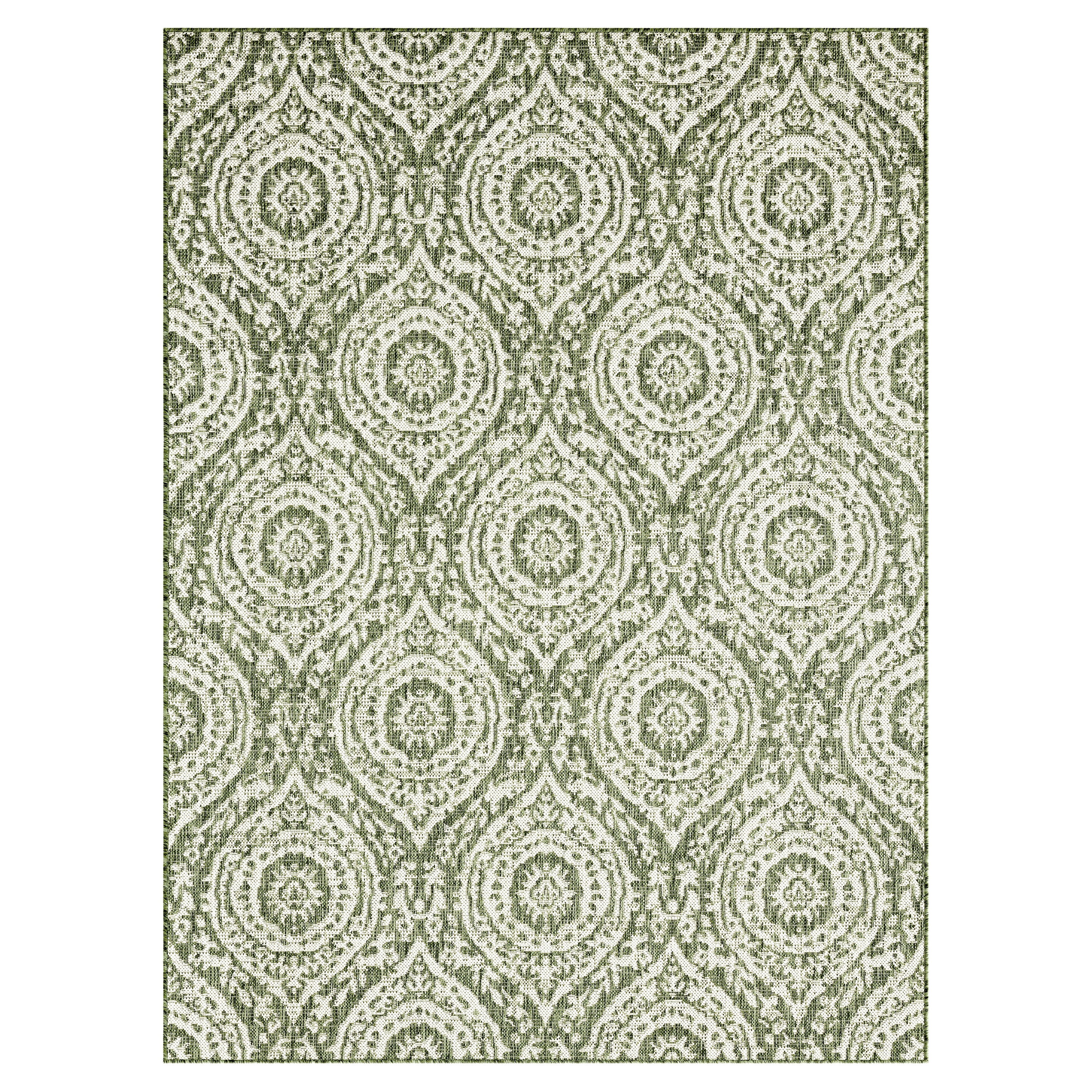 Nicole Miller 1-2773-404 8 x 10 (ft) Loomed Polypropylene Light Green Rectangular Indoor/Outdoor Area rug